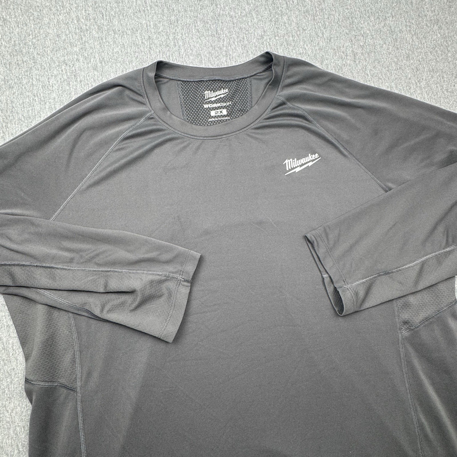 Milwaukee Workskin Performance Shirt Mens 2X Gray Workwear Crewneck Long Sleeve