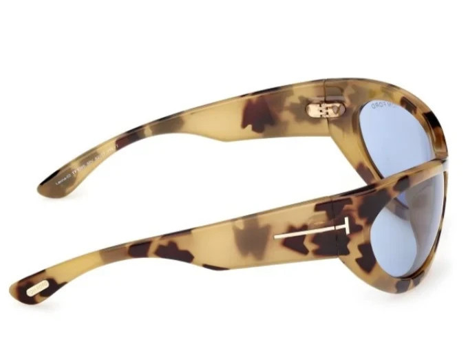 TOM FORD LEONA-02 TF1365 56V COLOURED HAVANA/BLUE LENS AUTHENTC SUNGLASSES 62-17