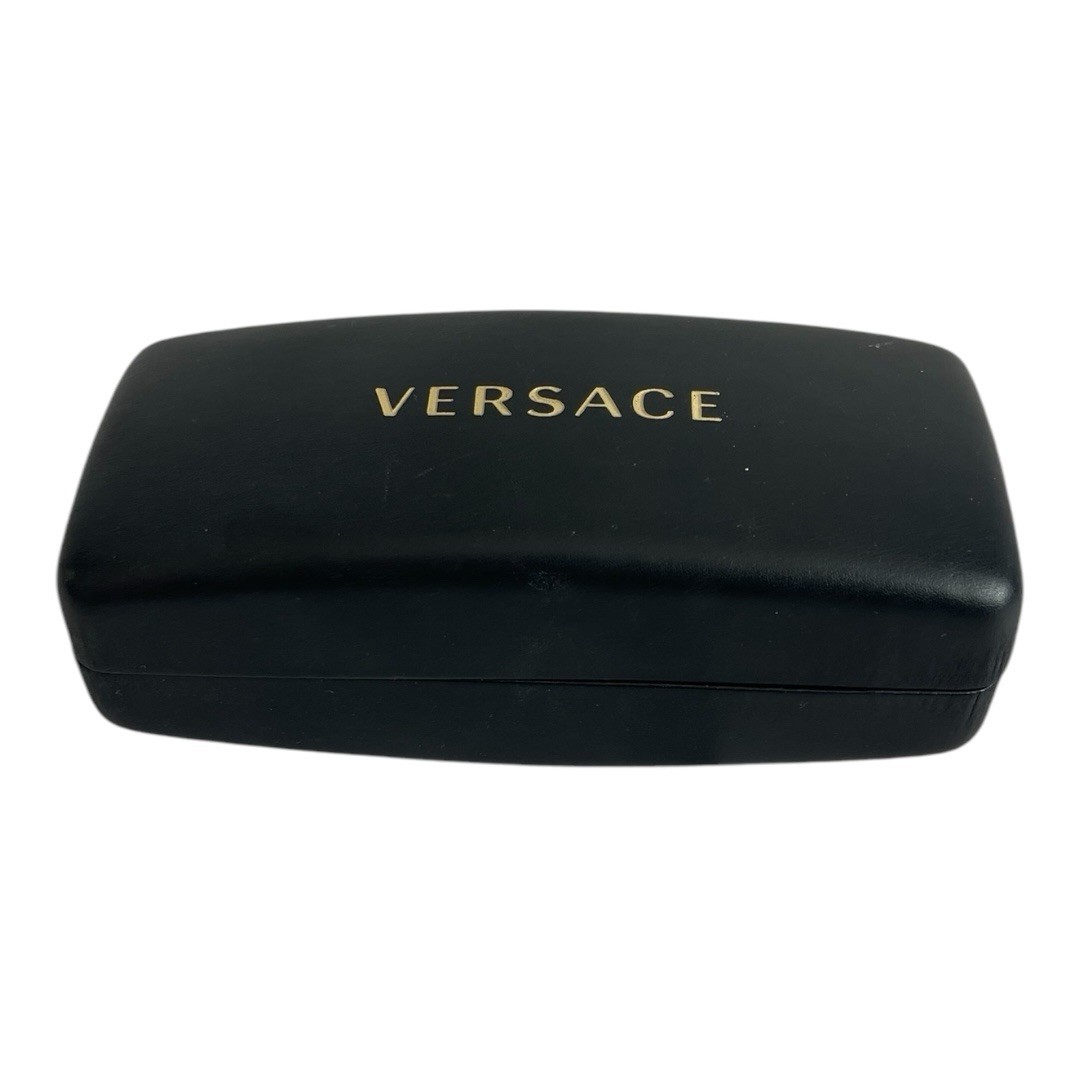 Versace Black Rhinestone Logo Sunglasses Bling Rare Designer Glasses Shades +Box