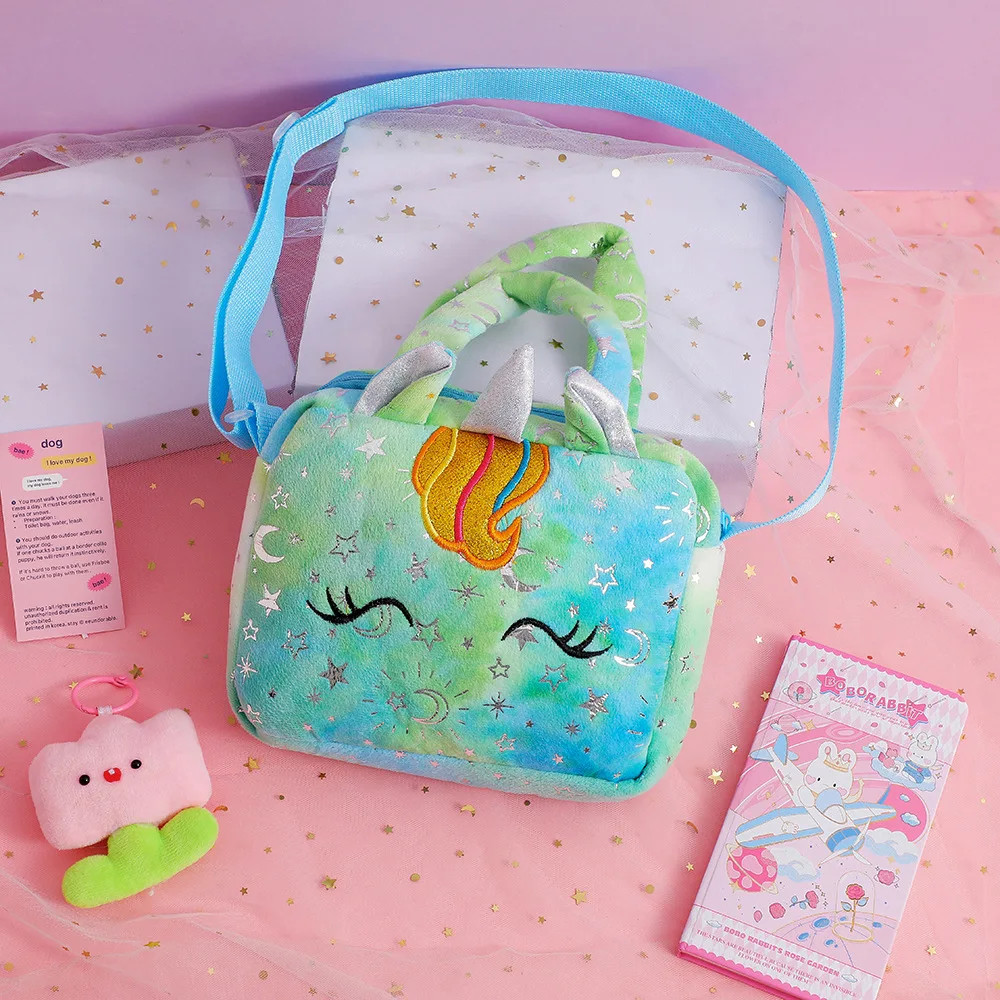 Fashion Sweet Unicorn Handbags For Girls Cute Kid Crossbody Shoulder Bag