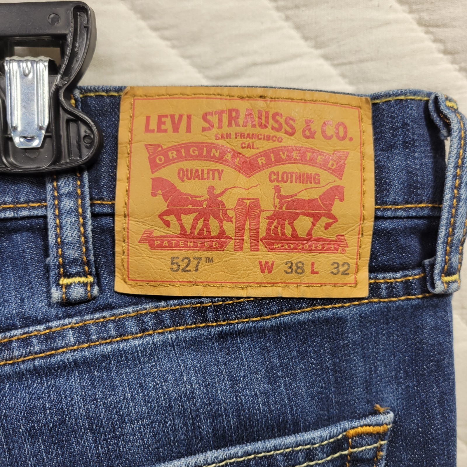 Levis 527 Jeans Mens 38×32 Blue Bootcut Denim Classic Hipster Great Condition