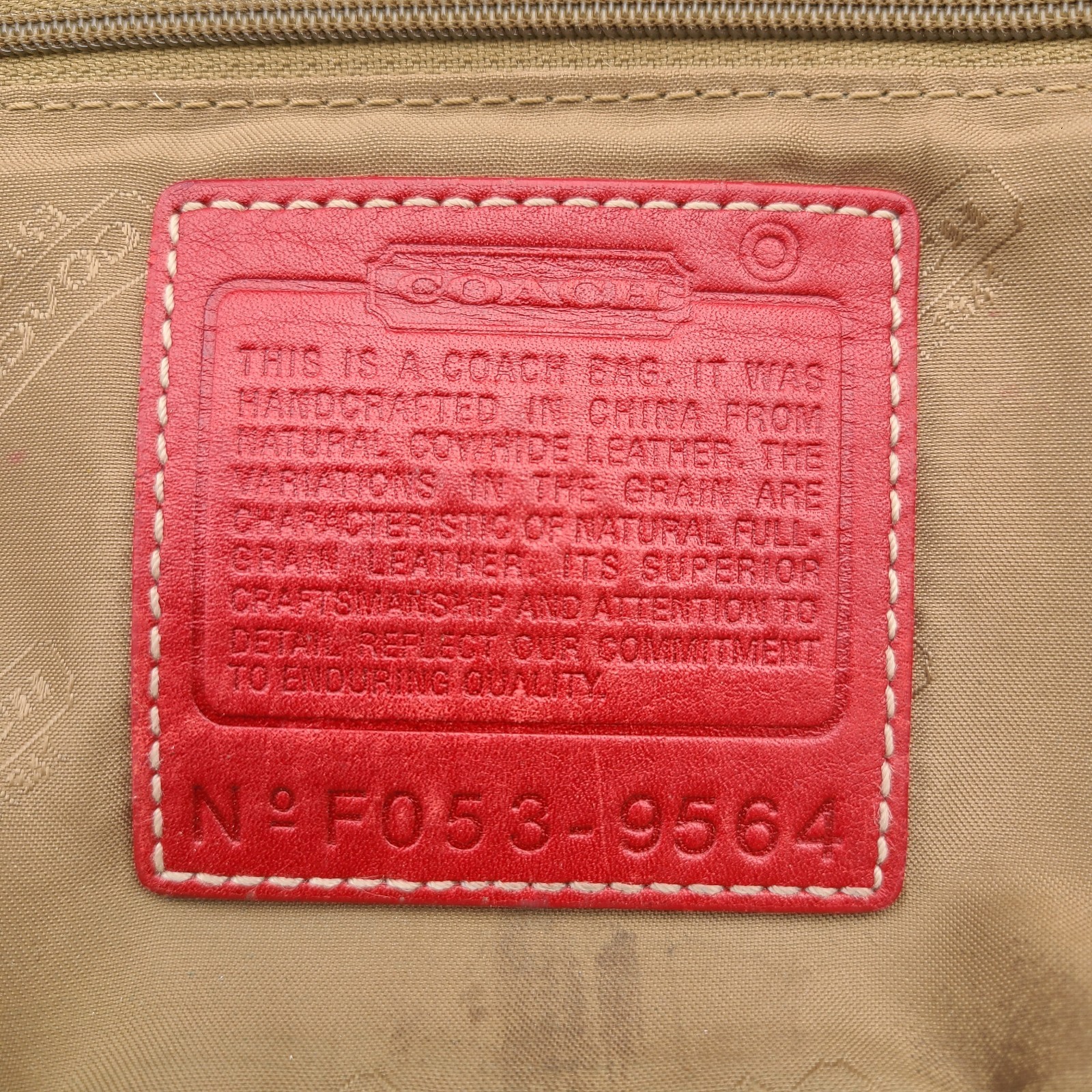 Coach 9564 Y2K 2005 Red Leather Hobo Baguette Shoulder Bag Convertible Strap