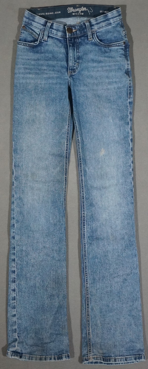 XE09409 **WRANGLER** WILLOW ULTIMATE RIDING JEAN BOOT CUT WOMENS BLUE JEANS sz24