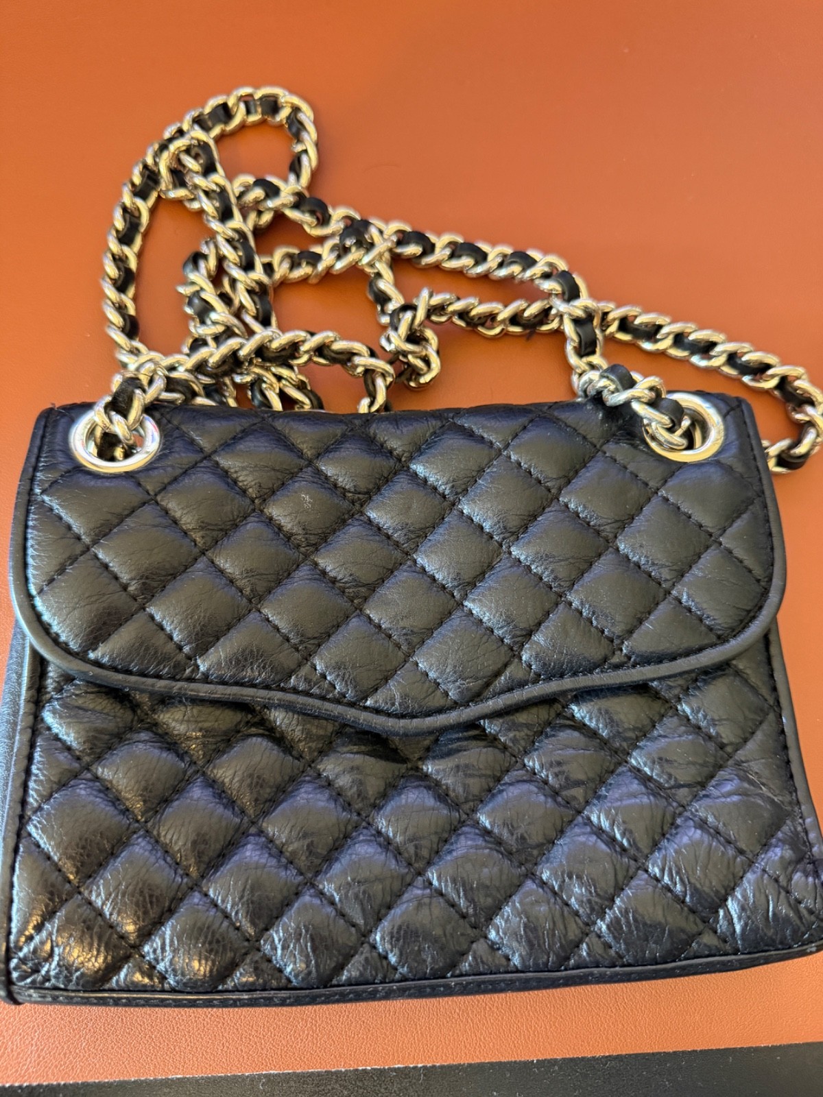 Rebecca Minkoff Black Quilted Chain Bag