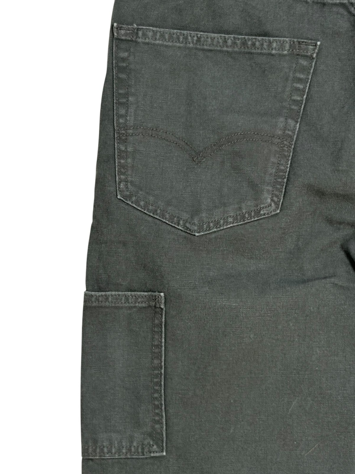 Levi’s 568 Workwear Loose Straight Carpenter Pants Men Green Cotton W31 x L32
