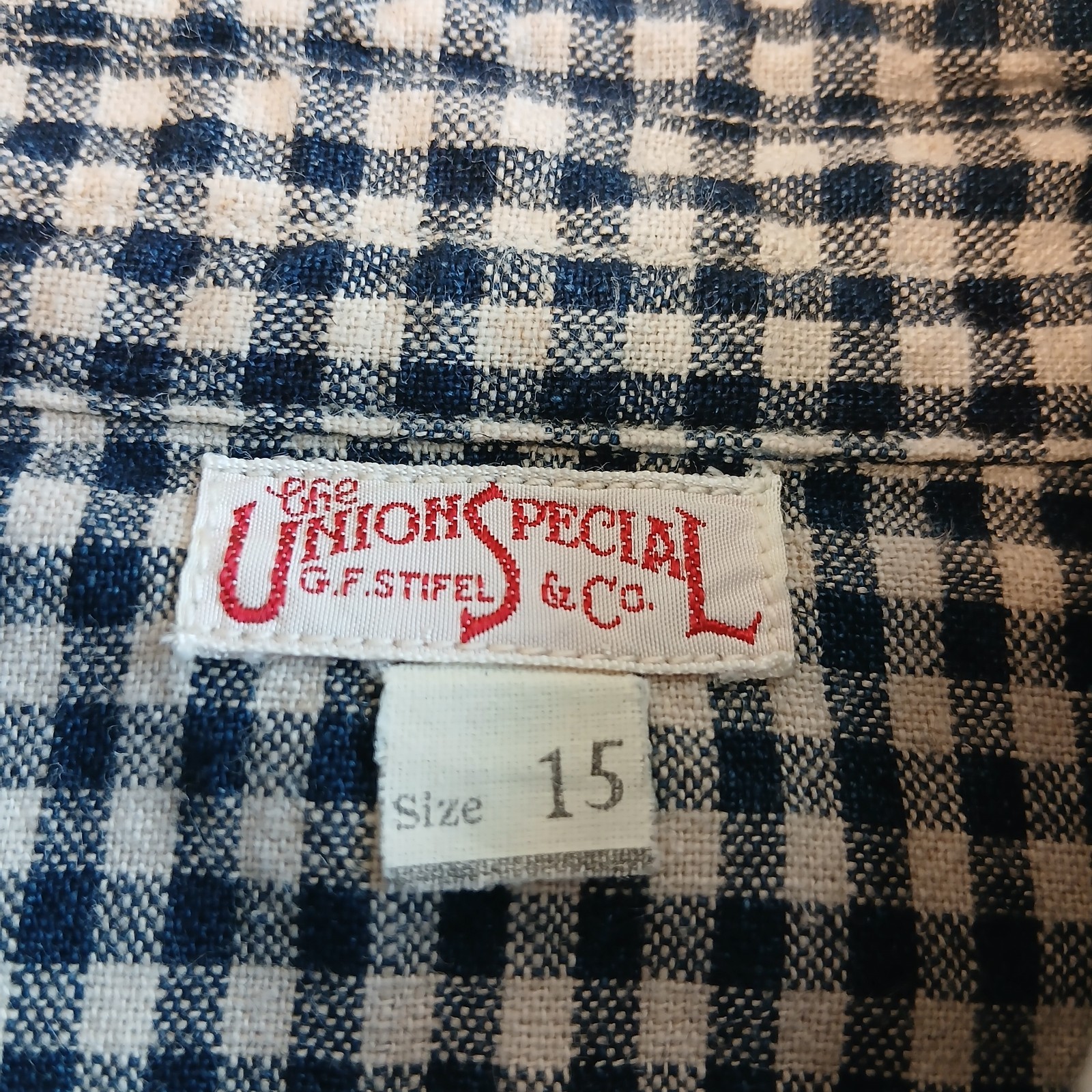 Freewheelers 1223005 Locomotive Fireman Shirt 15 G.F.Stifel Indigo Check Japan