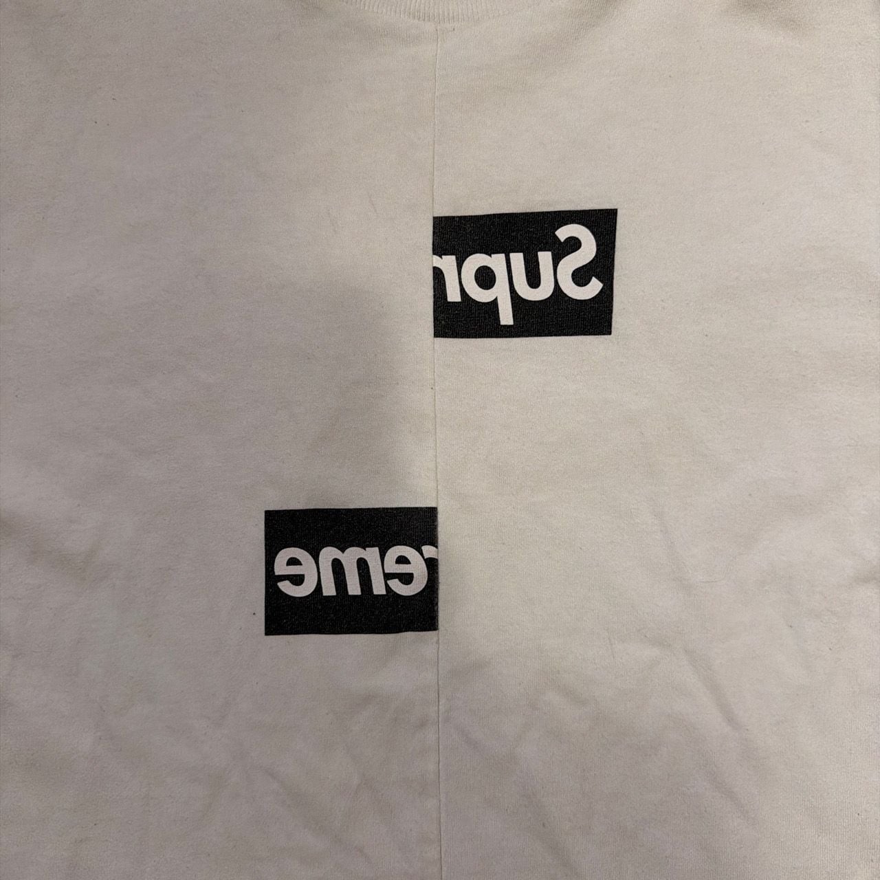 Supreme x Comme des Garçons SHIRT Split Box Logo T-Shirt White FW18