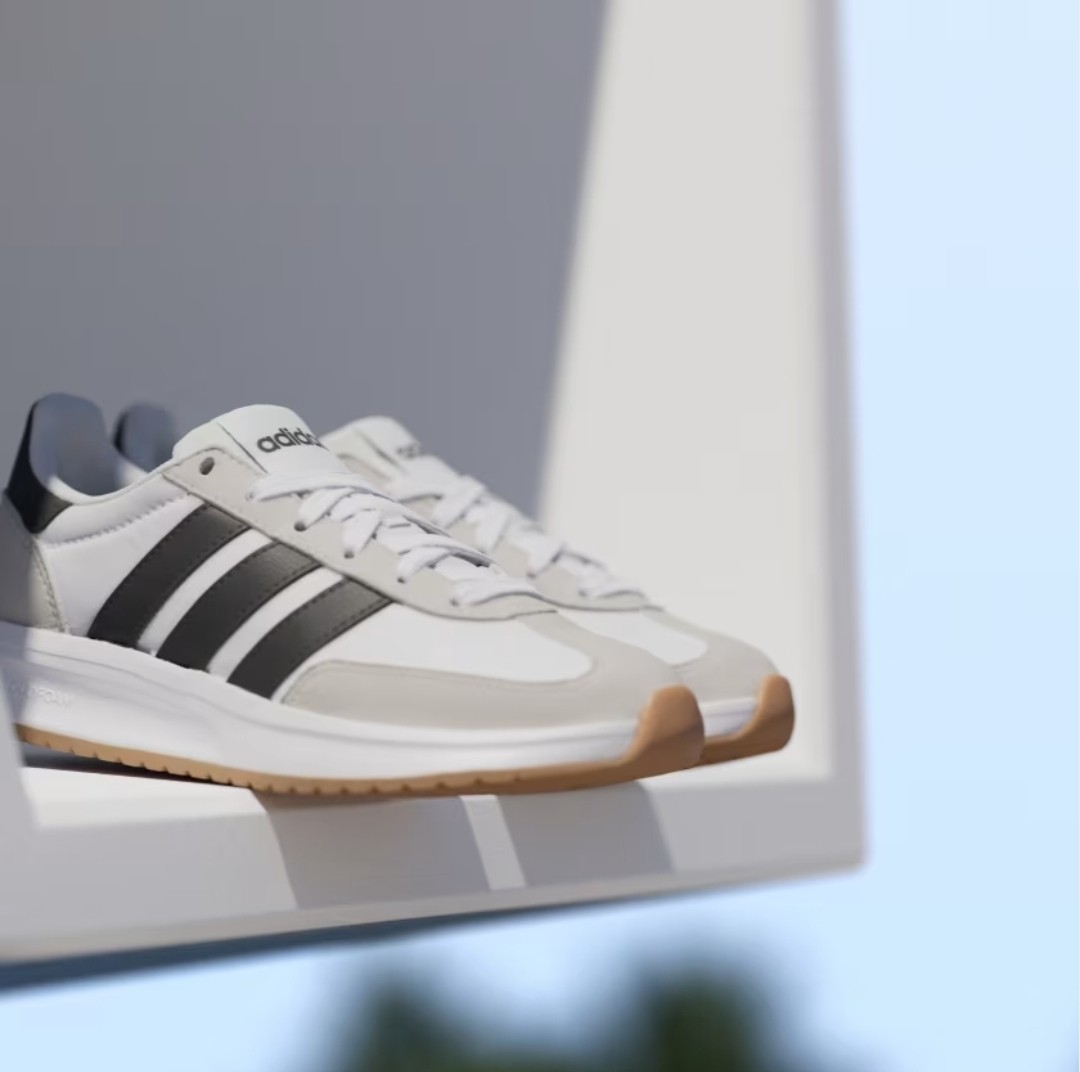 Adidas Run 70s 2.0 J White Black Youth Size 6 Fits Womens 7.5 Sneaker JI2266 New