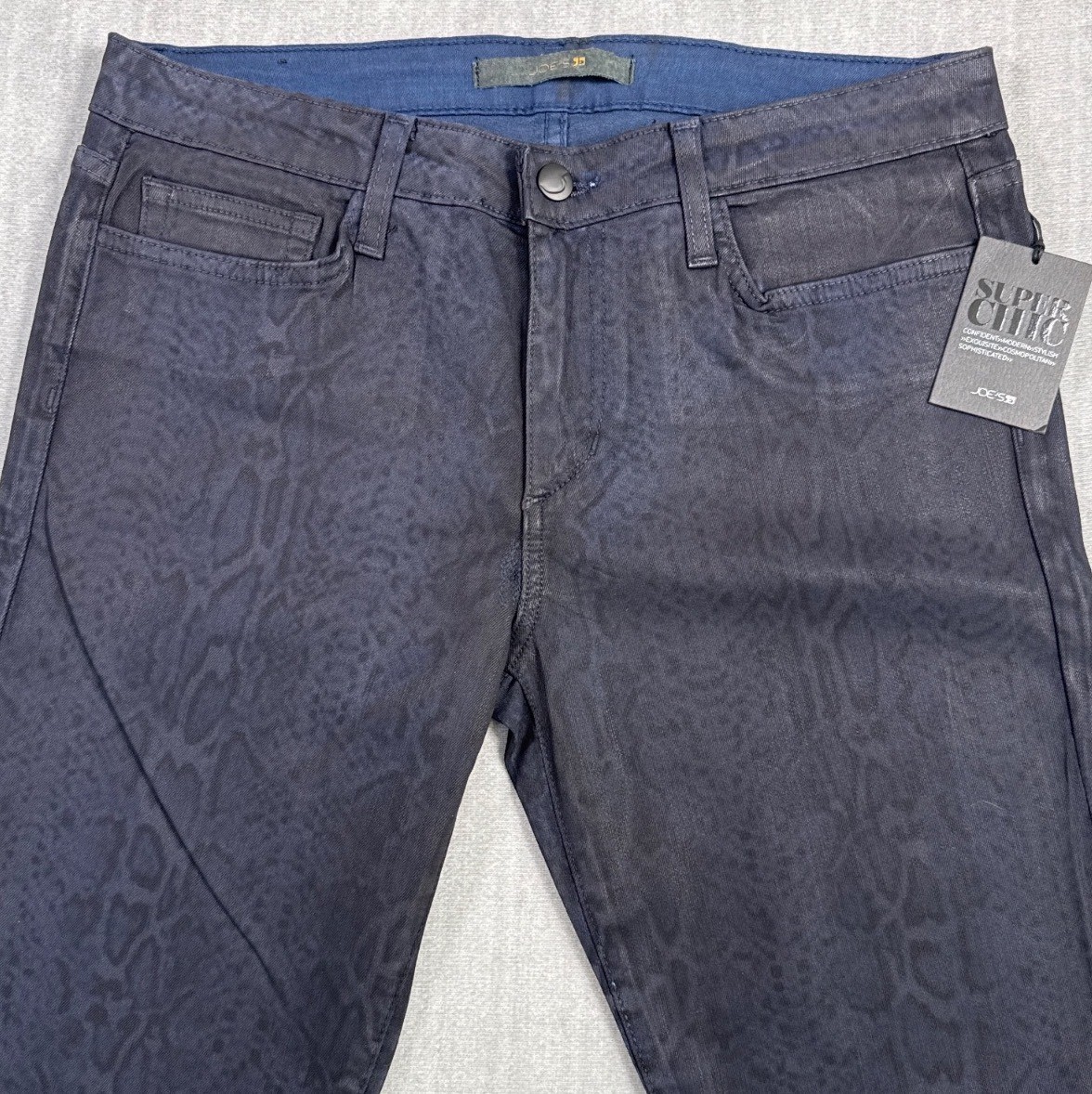 JoeS5B Super Chic Skinny Ankle Denim Pants Midnight Blue W29 Snake Casual Retro
