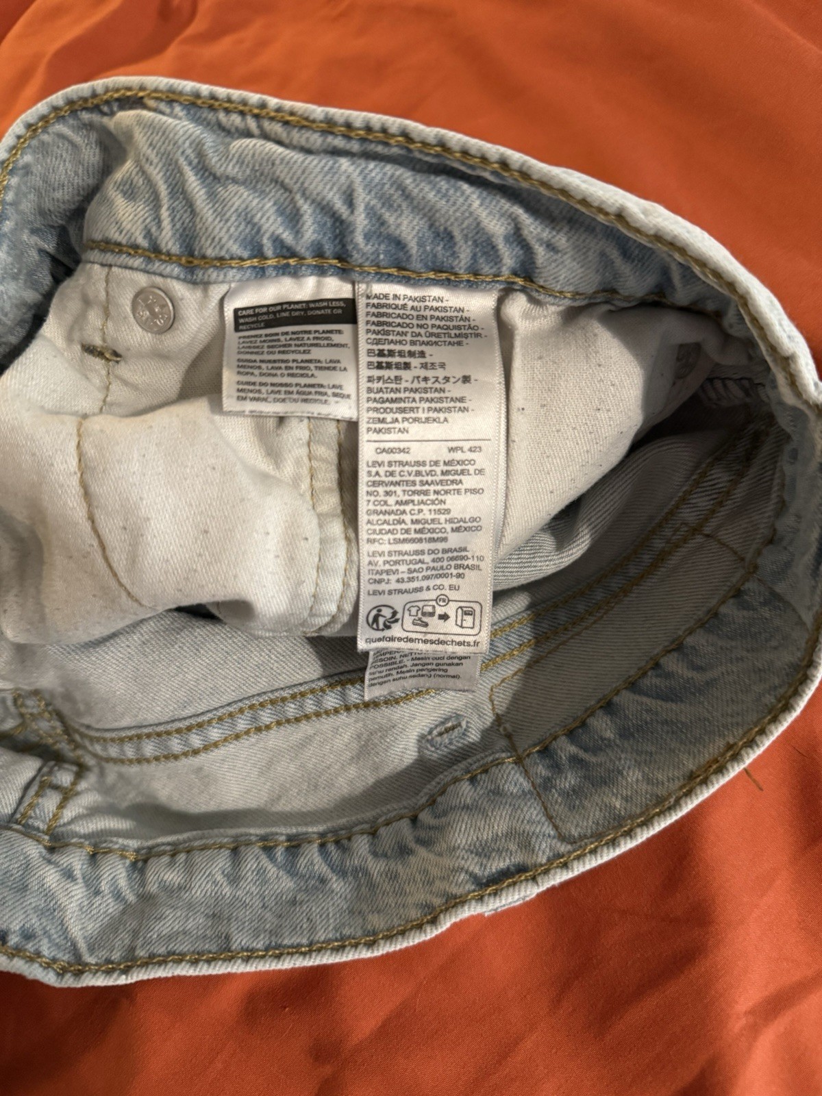 Levi’s 505 Regular Fit Jeans Men’s 38×30 Light Wash