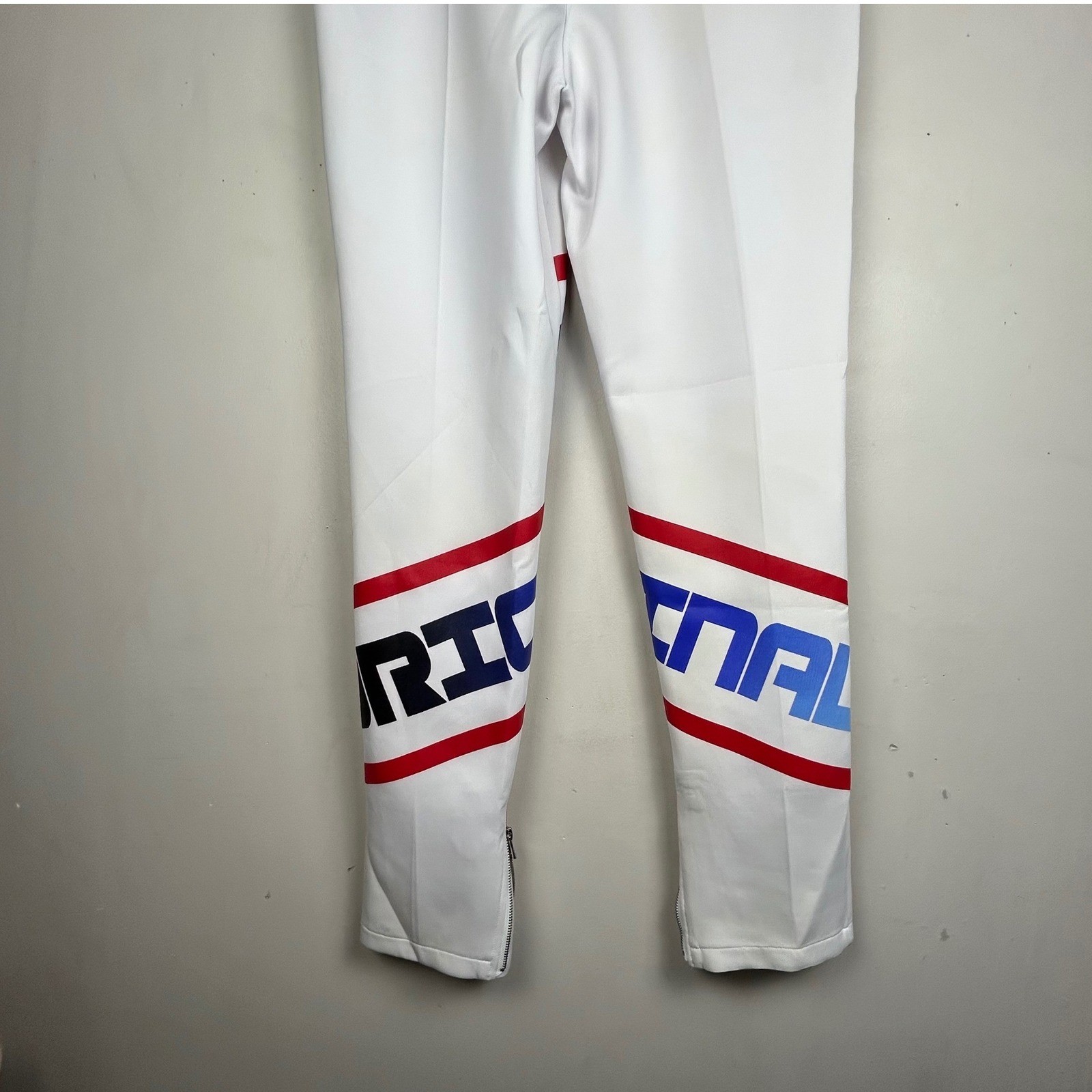Rockstar Original Jabez Track Pants Men M White Red Blue Moto Streetwear Joggers