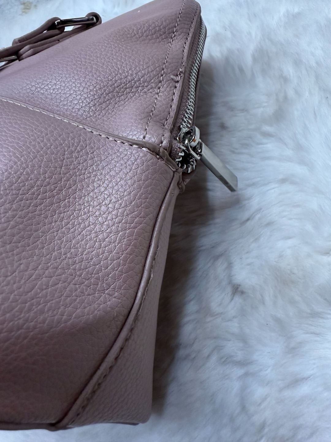 Steve Madden Blush Pebbled Faux Leather Satchel Handbag