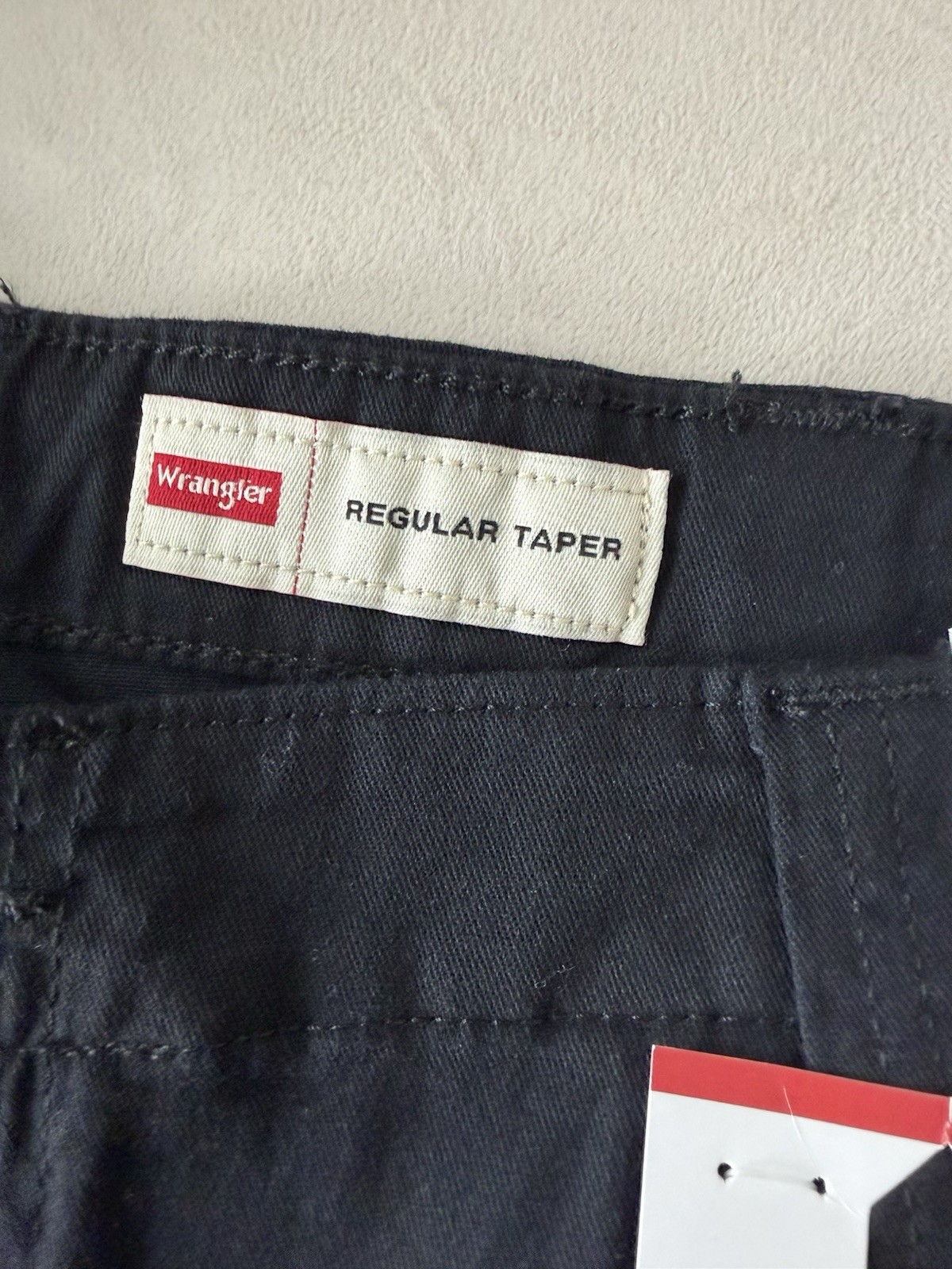 Wrangler Five Star Men’s Black Cargo Pants 34W Regular Taper Stretch Pockets