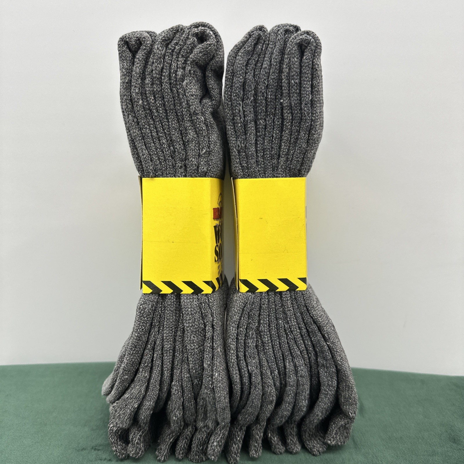 2 Packs Heavy Duty Work Socks 6 Pairs Men’s 10-13 Fully Terry Warm Cotton Blend
