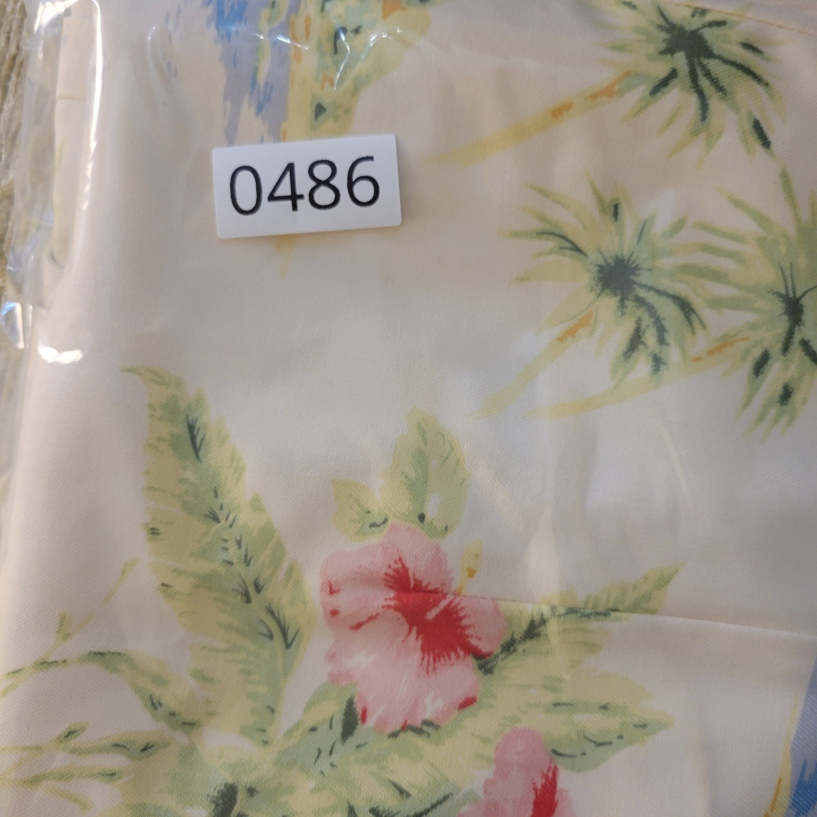 Pineapple Moon Womens Cream 100% Silk Tropical Hawaiian Maxi Dress Size M