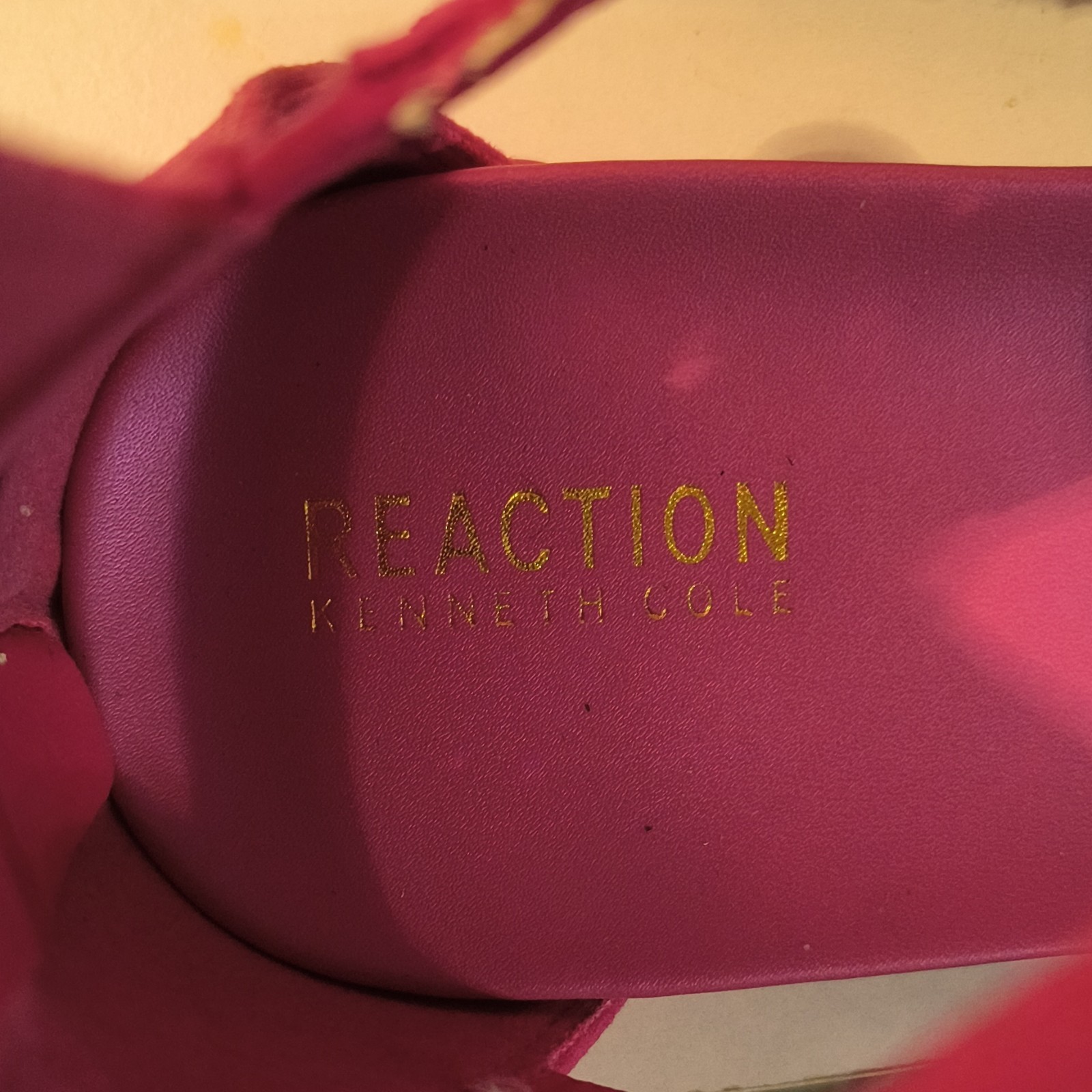 Reaction Kenneth Cole Pink Rhinestone Jeweled Gladiator Sandals Ankle Zip 9-9.5
