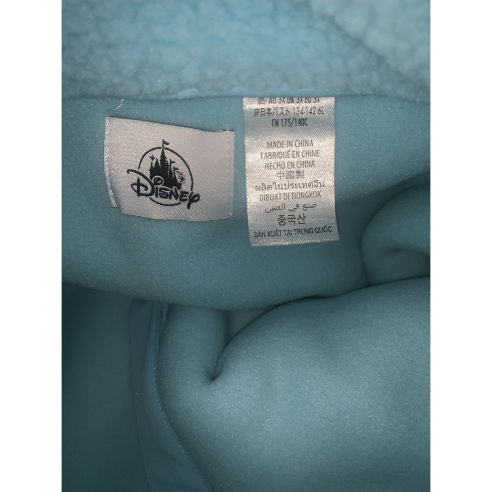 Disney Parks Mickey Mouse Peace Sign Blue Fleece Women’s 3X Sherpa 1/4 Zip NEW