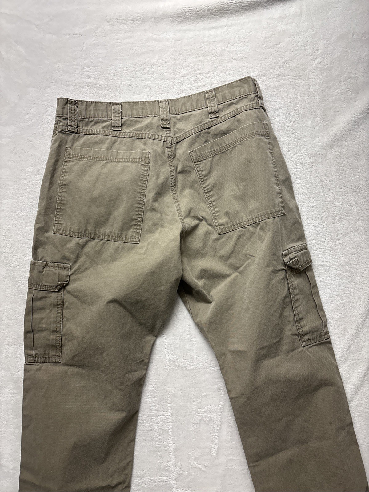Wrangler 70L3WML Ripstop Khaki Cargo Hiking Pants Mens 34×30 Straight Tan Brown