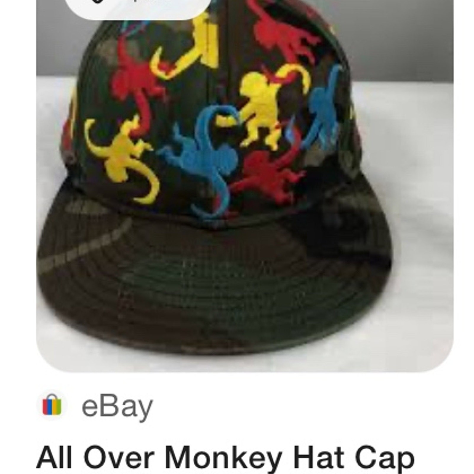 New Era Hat 7 5/8 Color Army & Colorful