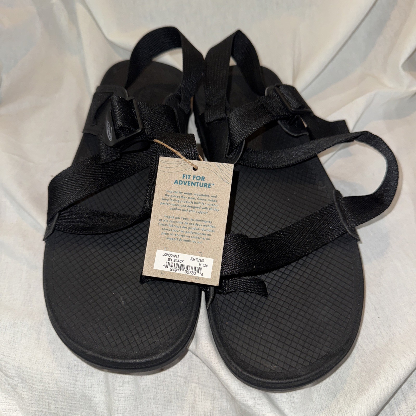 Chaco Sandals Mens Lowdown 2 Mens Blk Toe Loop New JCH107849 13M