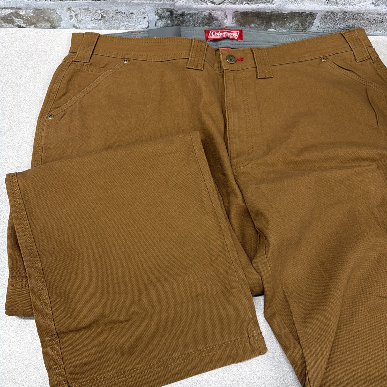 Coleman Men’s Durable Canvas Tear Resistant Utility Pants 40×30 Copper