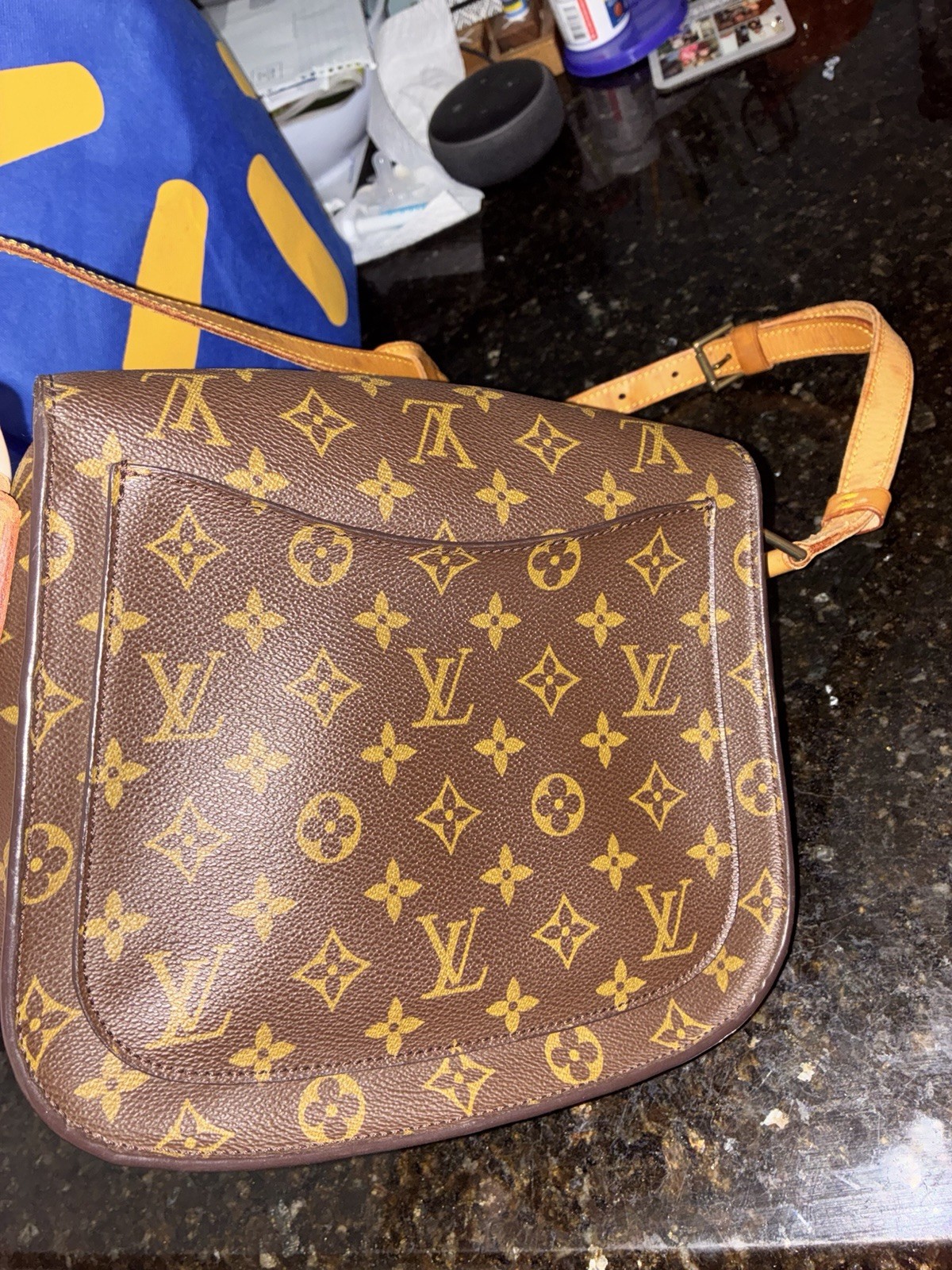 Authentic Louis Vuitton Saint Cloud Monogram Crossbody Bag Vintage Entrupy COA