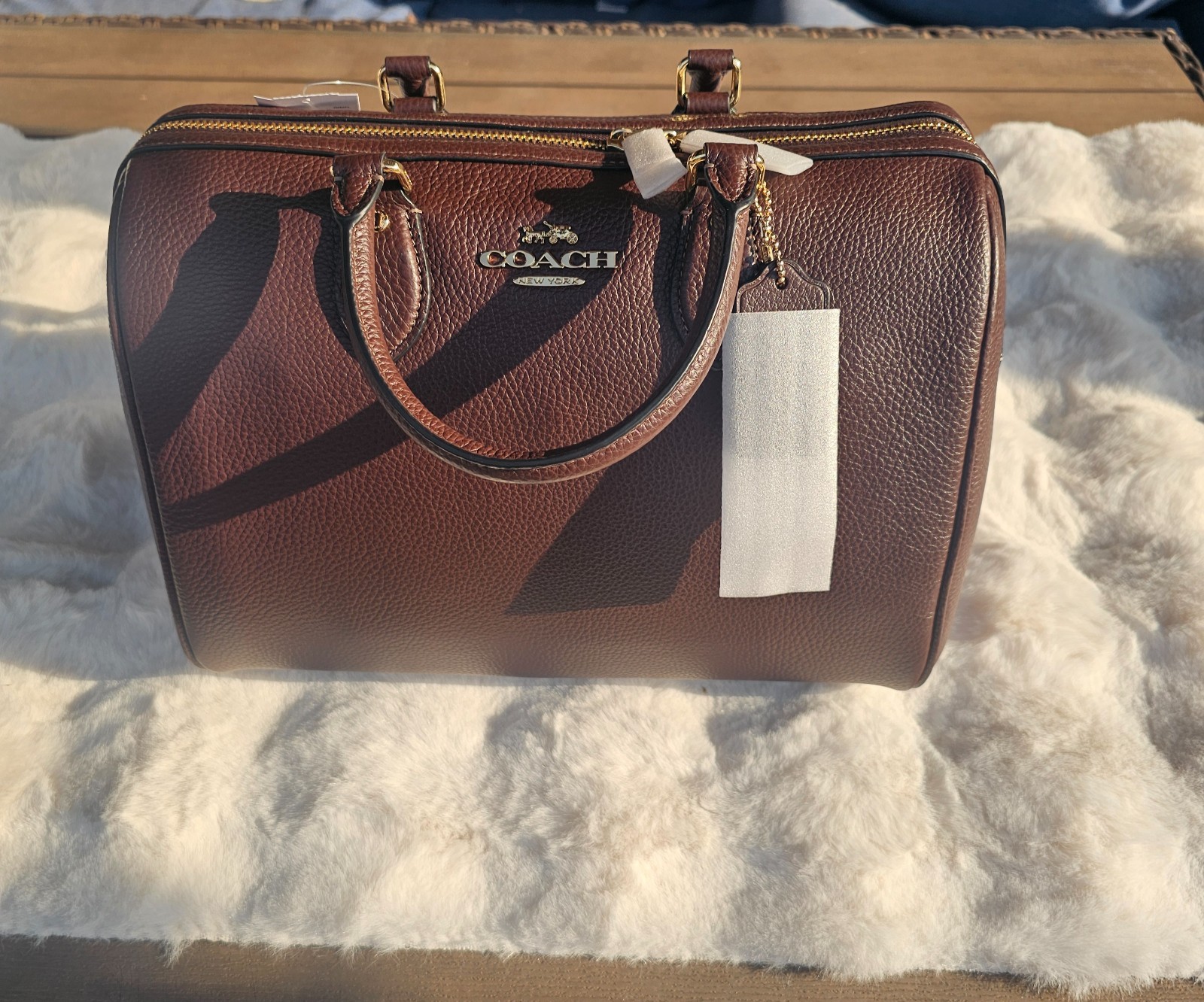 Coach Brand NWT Large Rowan Satchel – Maple