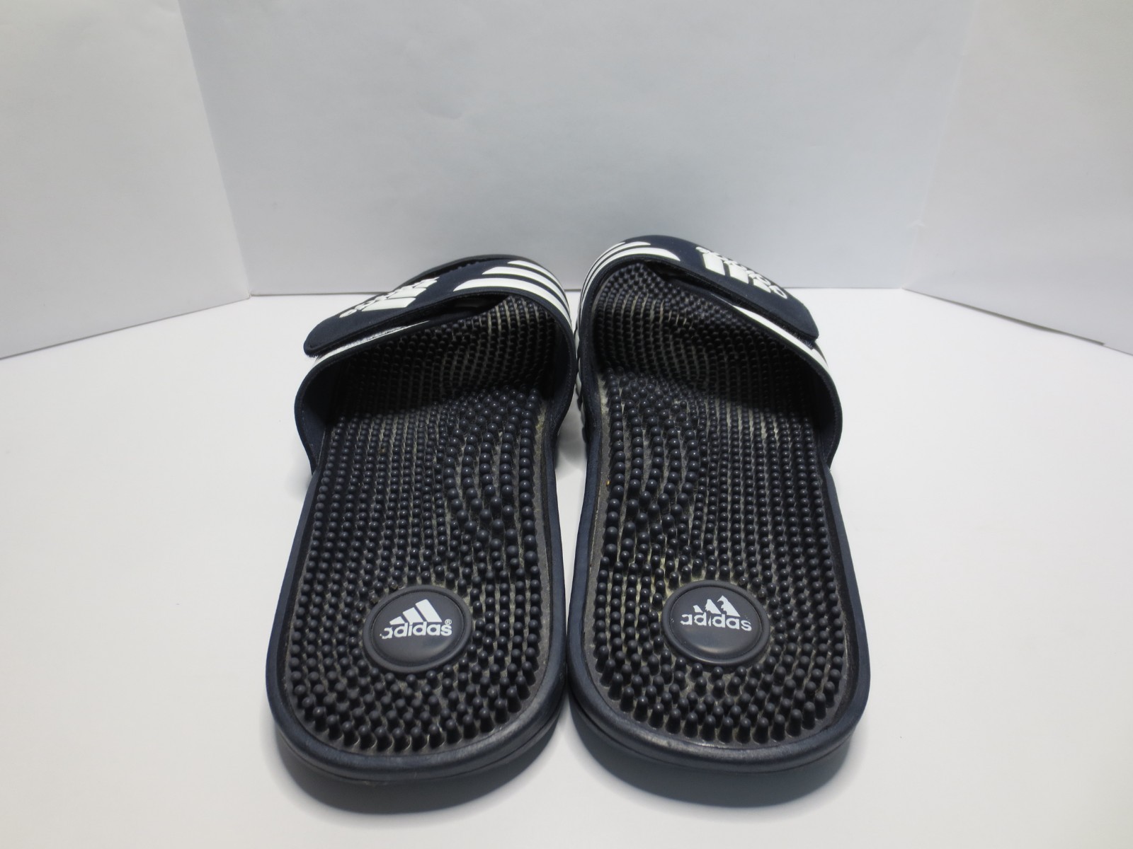 Adidas Adissage Slides – Navy/White – Men’s size 11 – Good Used Condition