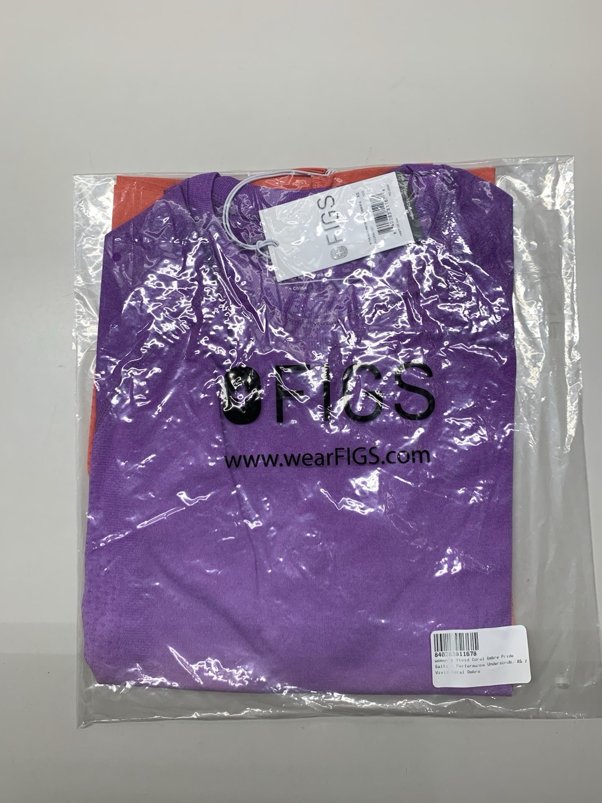 Figs Womens Pride Salta Performance Underscrub XS X-Small Ombre Vivid Coral