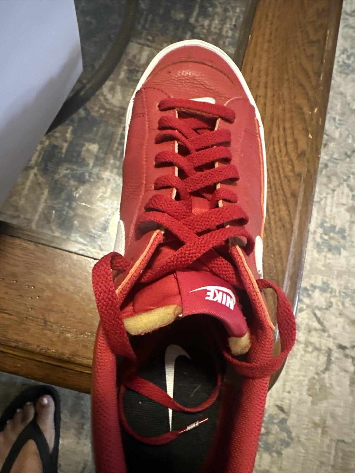 Nike Men’s Low Top Blazers, Size 13 Custom, Red And White Worn Once. 9