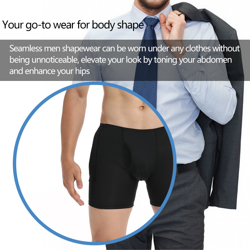 Men Padded Enhancer Underwear Shapewear Butt Lifter Boxer Briefs Panties Shaper