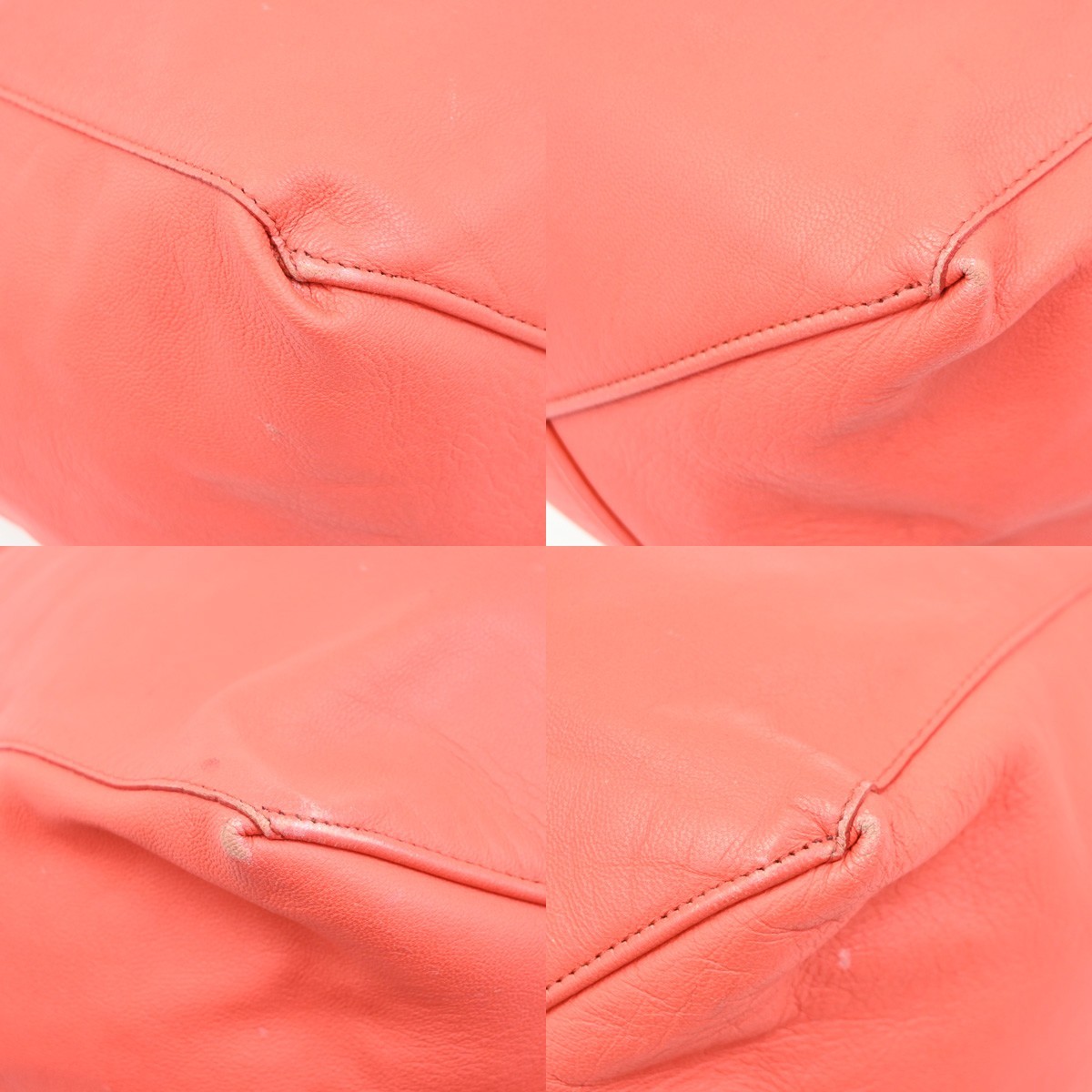 CELINE Logo Horizontal Cabas Shoulder Tote Bag Leather Red GHW Italy 35KD223
