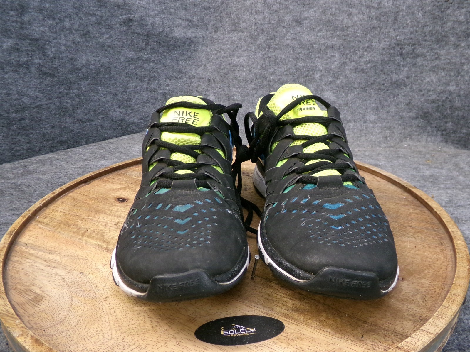 Nike Free Trainer 5.0 NRG Men Size 8 US Athletic Running Black Neon Blue Shoes
