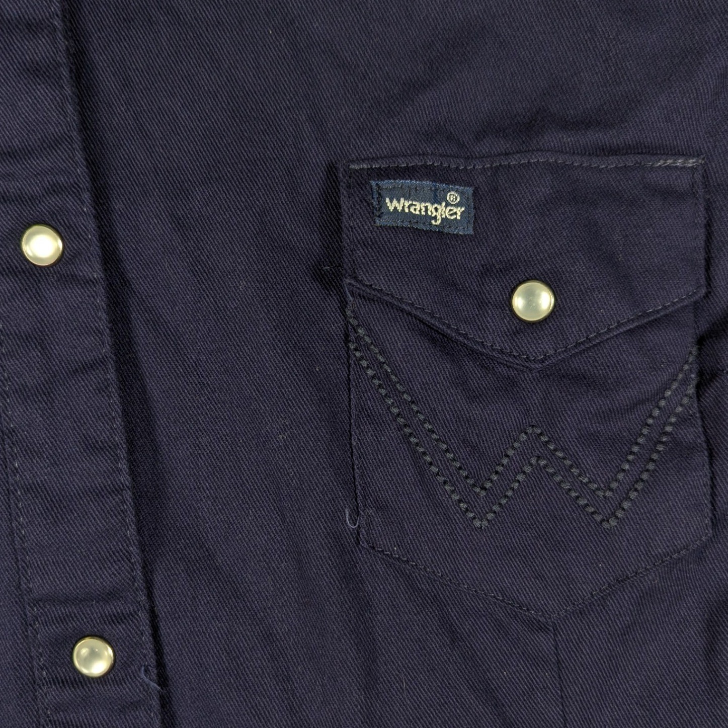 Wrangler Retro Womens Navy Blue Western Pearl Snap Shirt LW3128M XXL