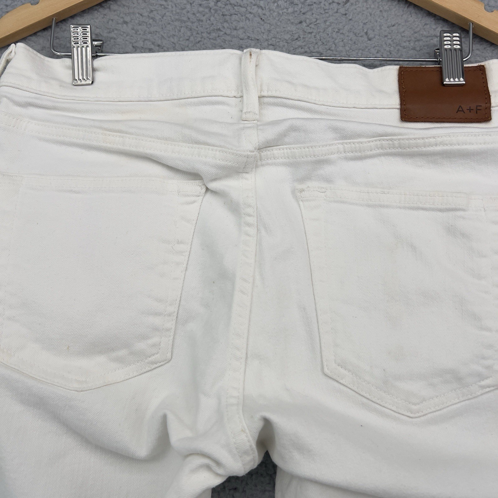 Abercrombie & Fitch Langdon Slim Stretch Jeans Men’s 31×32 White Skinny Slim Fit