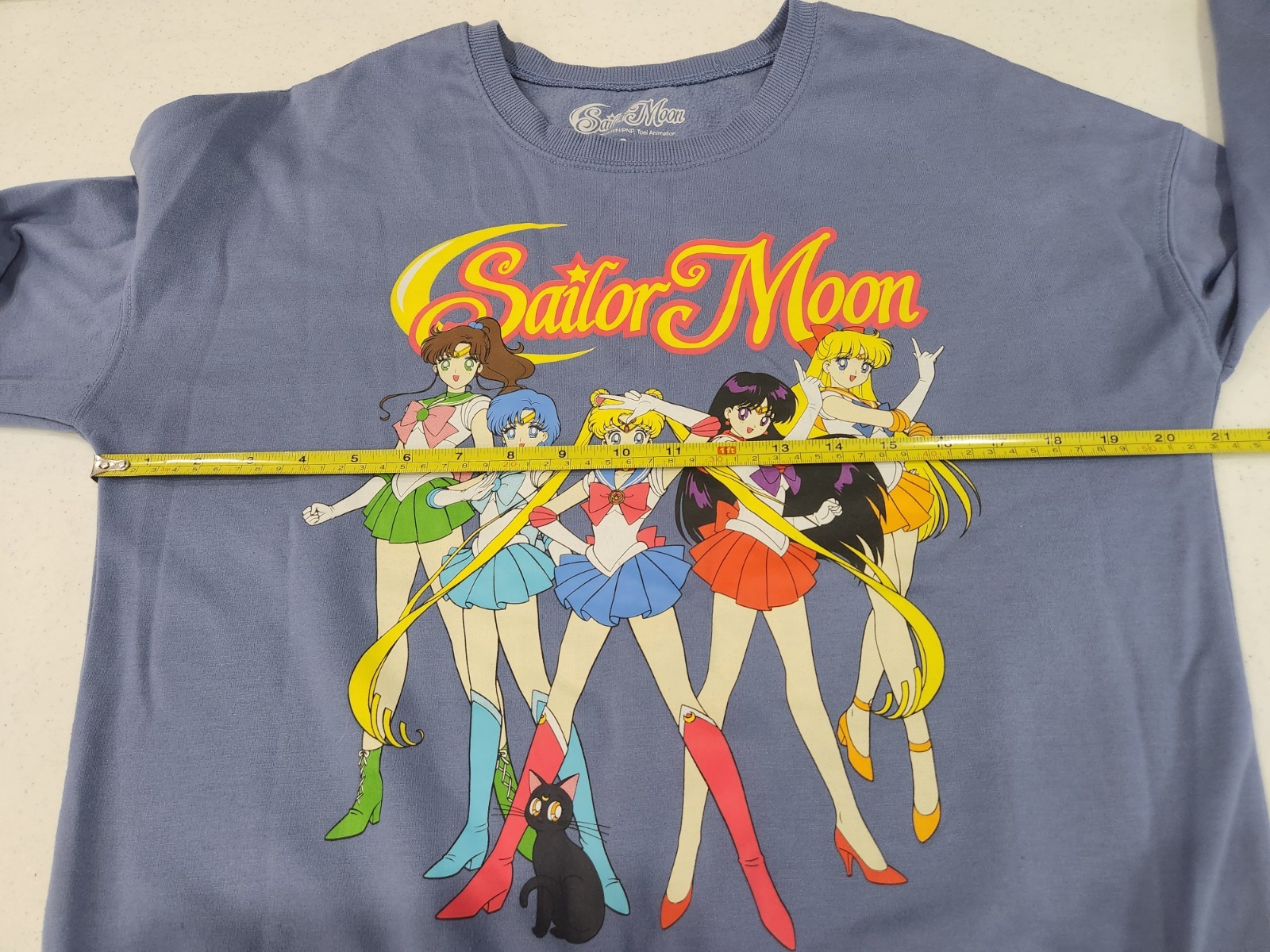 Sailor Moon Women’s Size S Graphic Print Pullover Sweatshirt Crew Neck Anime Top