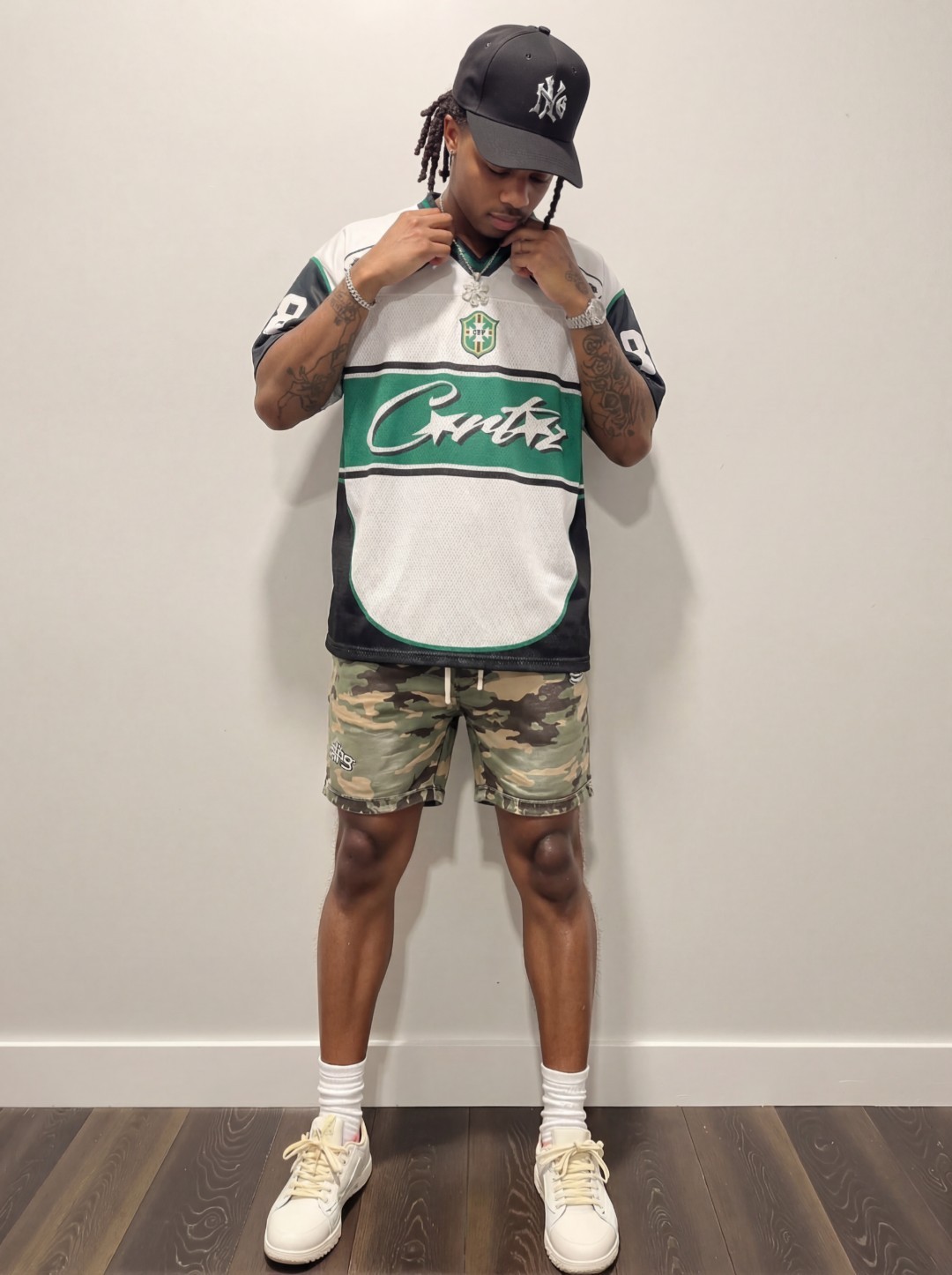 Corteiz Jersey V-neck Tee New 88