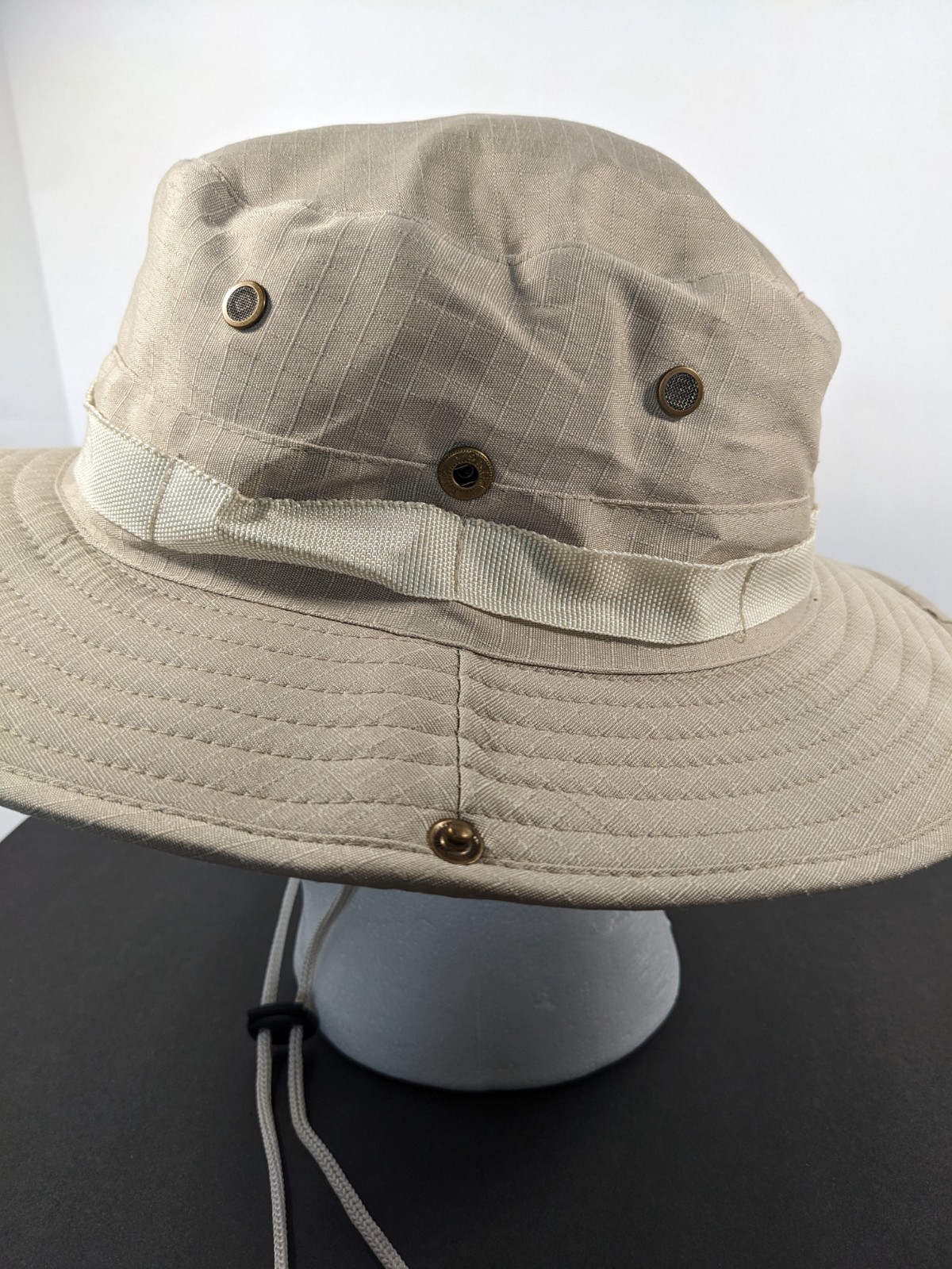 MILITARY C.O.R.P. INC BOONIE HAT JUNGLE TYPEII POLY COTTON BEIGE LARGE