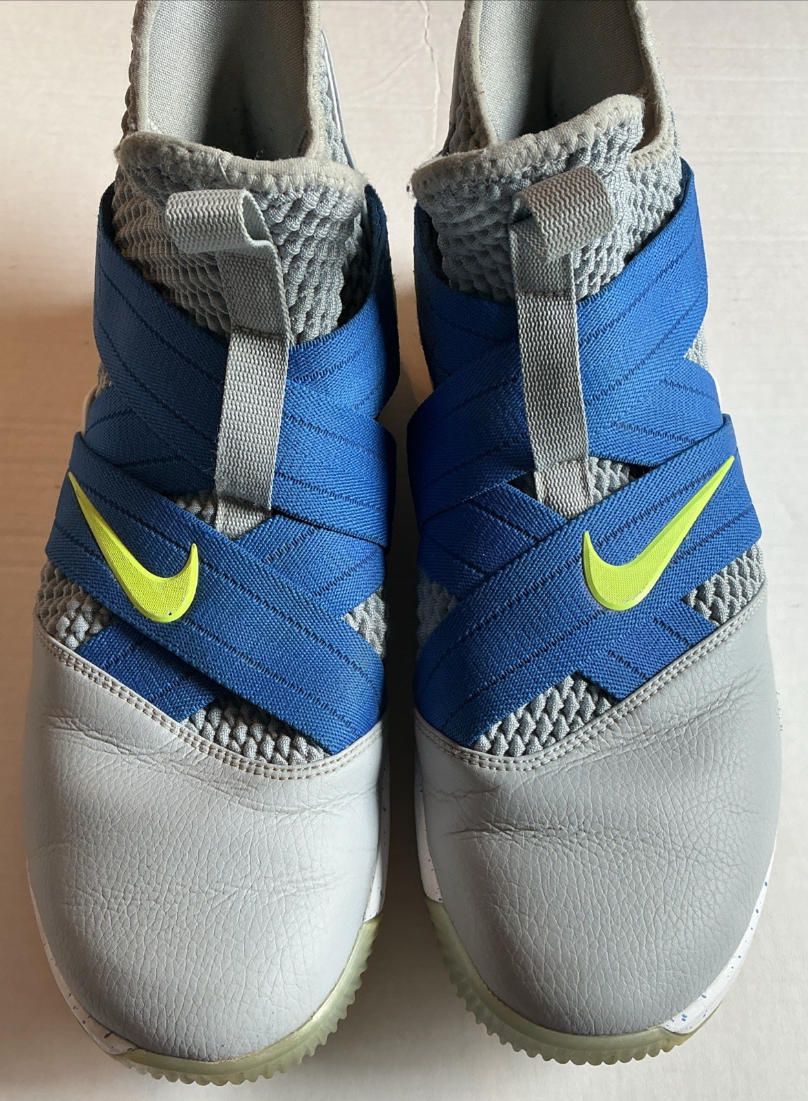 Nike Air Zoom LeBron James Soldier XII 12 Grey and Blue. Size 12