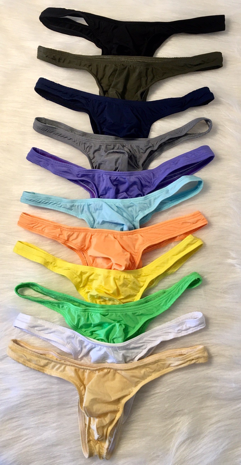 1 Or Lot of 5 Mens Smooth Semi Transparent Silky Nylon Brizilian Tangas Panties