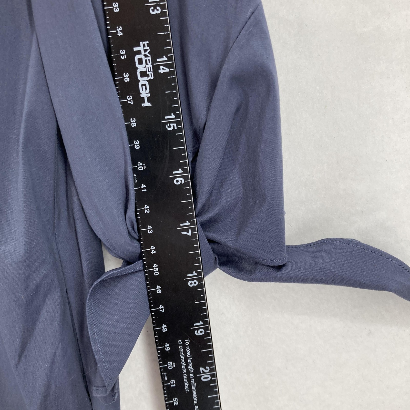 Lafayette 148 New York Dress Womens Large Blue Note Tie Cuff Shift Bow Sleeve