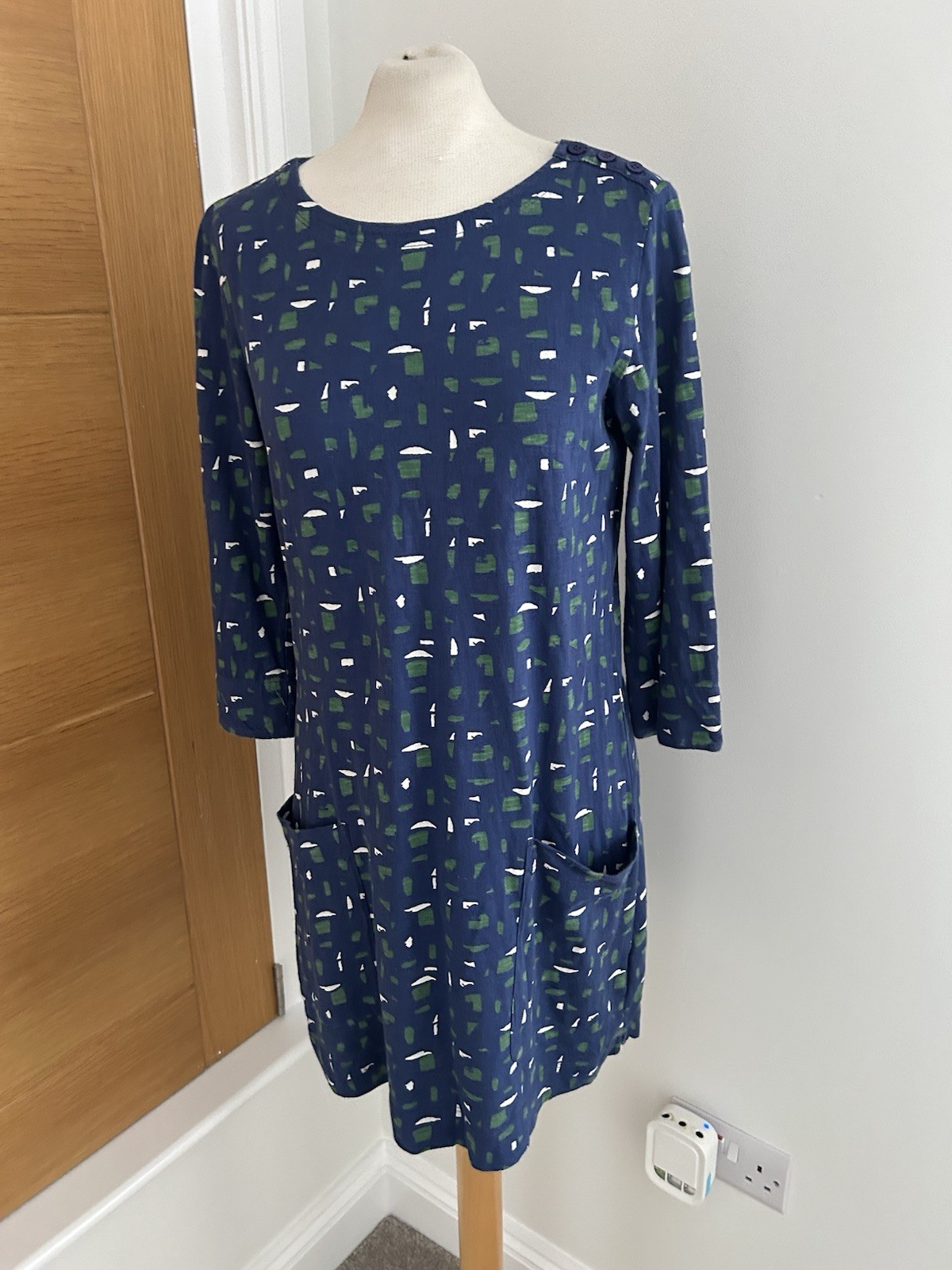 Seasalt Cape Cornwall Blue Shape Collage Tunic Size Uk 8