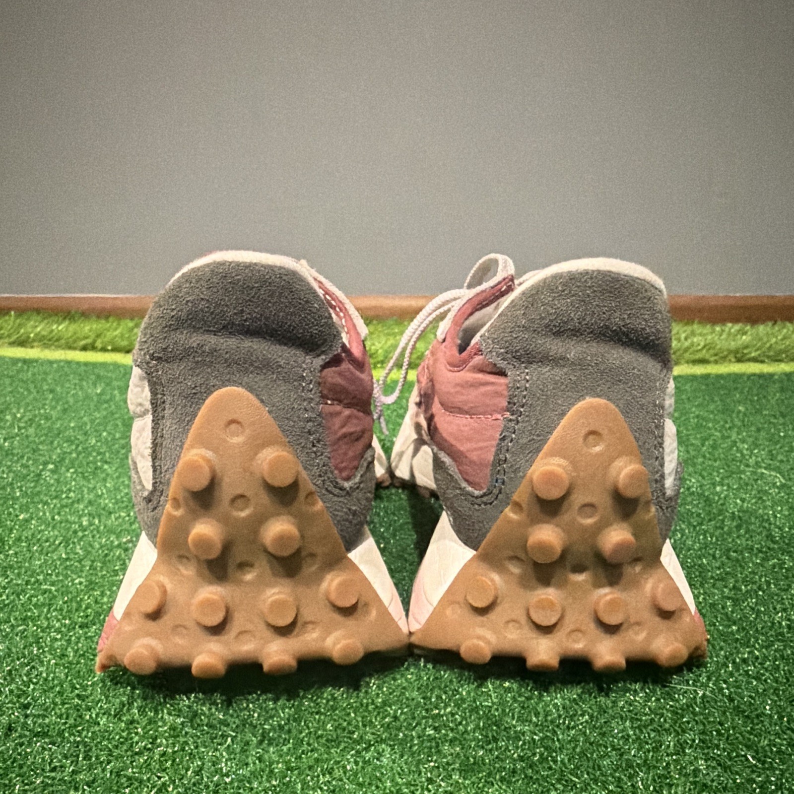 New Balance 327 Stone Pink/Raincloud Women’s Low Top Lace-Up Suede Sneakers