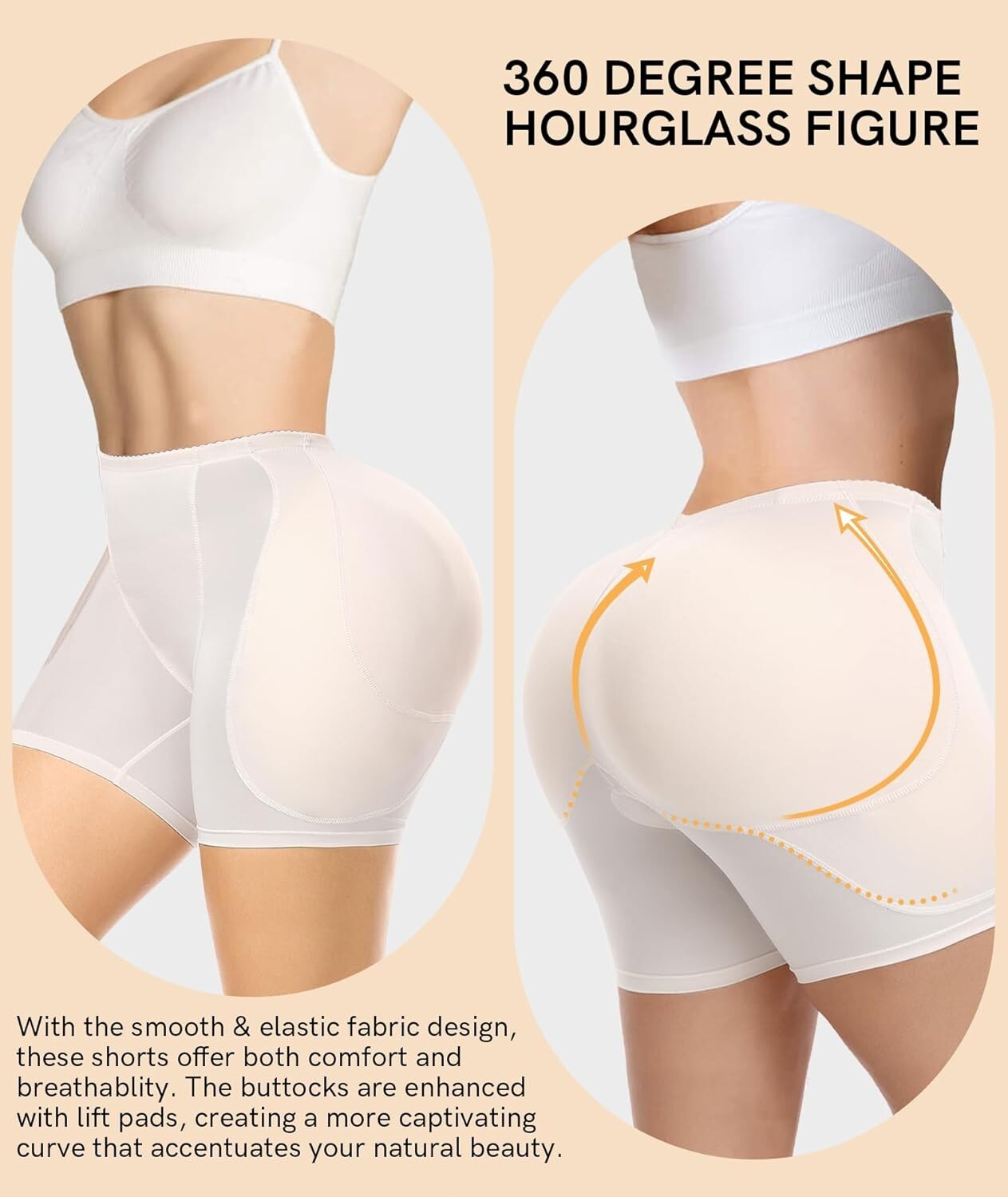 Women’s Butt and Hip Enhancer Shapewear Tummy Control Panty Padded Underwear