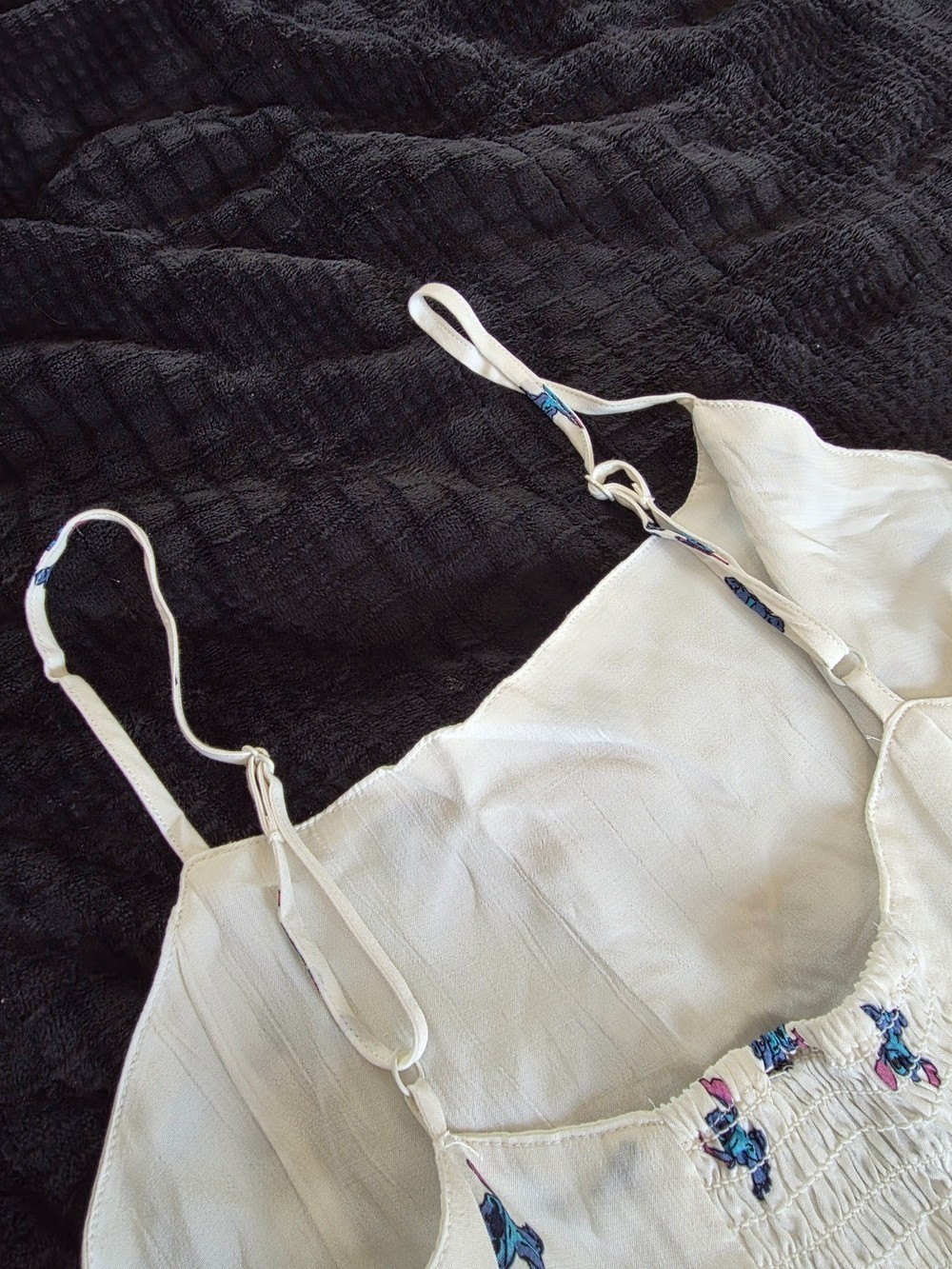 Disney 100 x Primark Lilo & Stitch Cami Dress White Tiered Sundress Size S Small