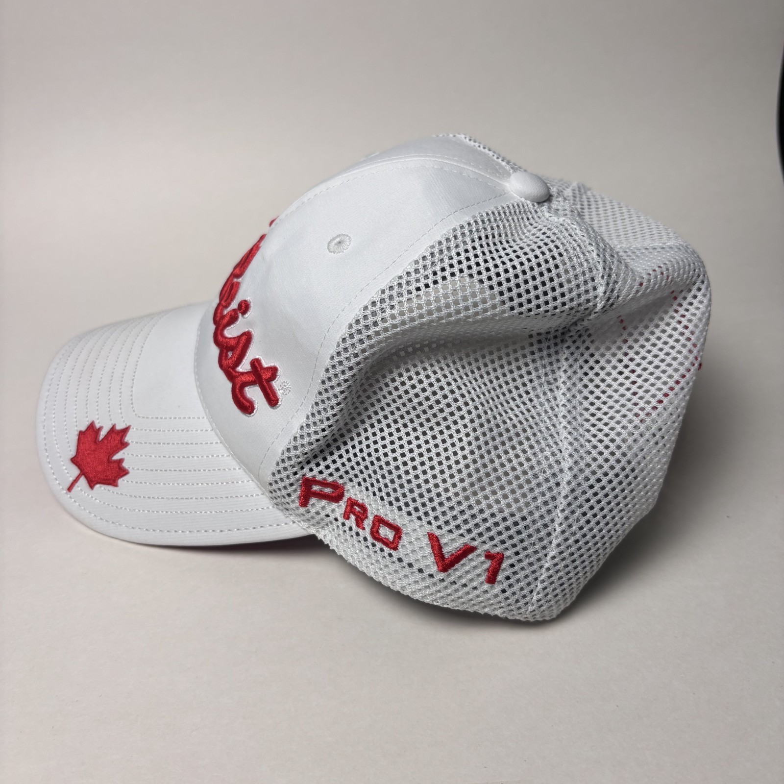 Titleist White Red Mesh Trucker Snapback Cap