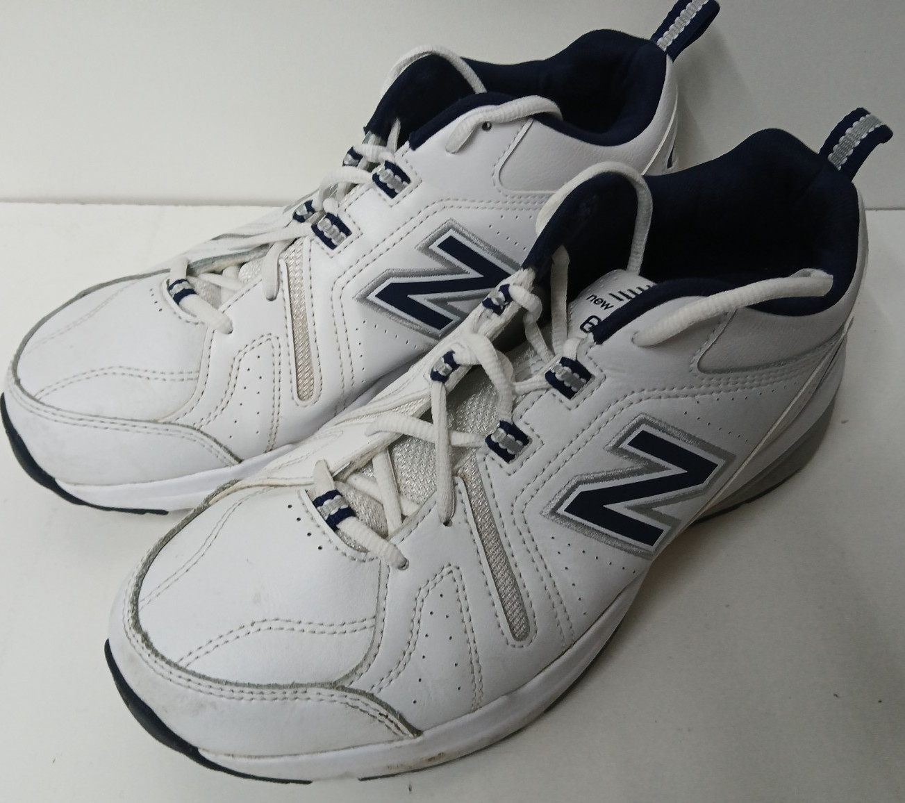 New Balance 608 WN5 Sneakers Men’s White Leather Lace-Up Low Top Size 9.5 4E