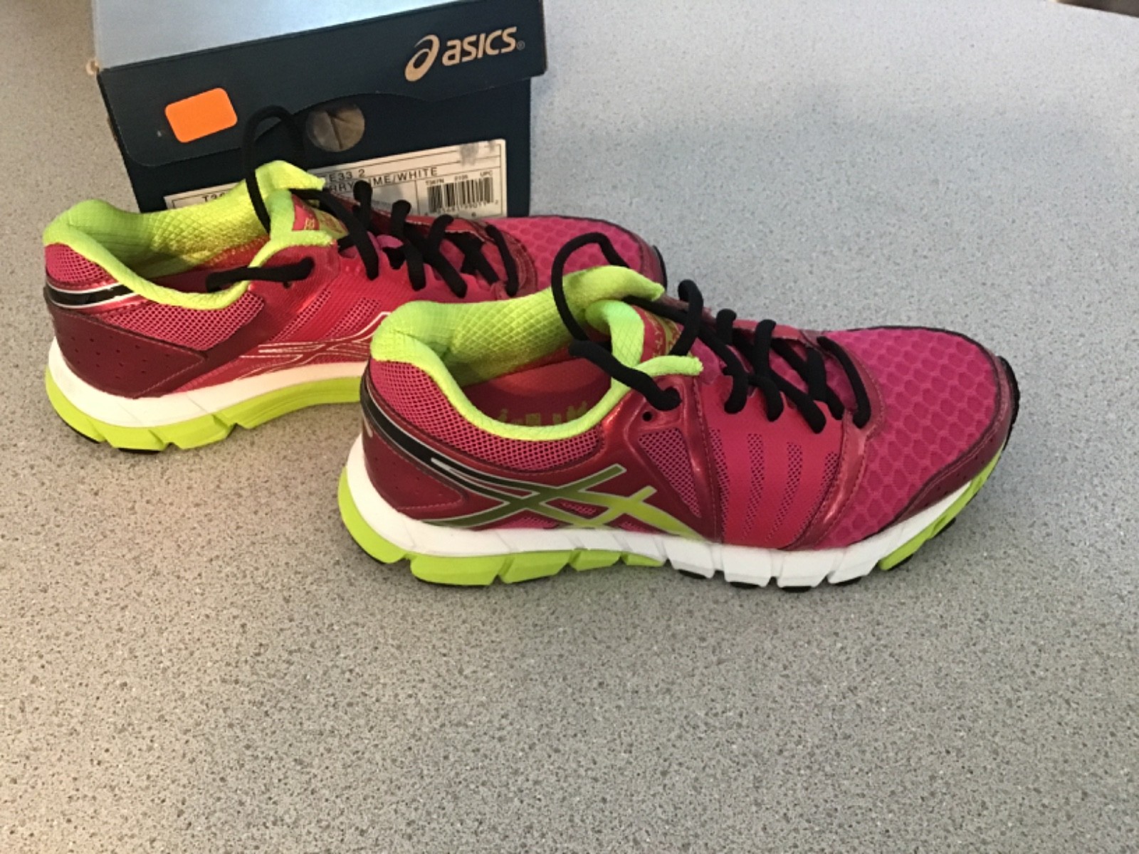 Asics Gel-Lyte33 2 Women’s Running Shoes Size 6 T367N Raspberry/Lime/white