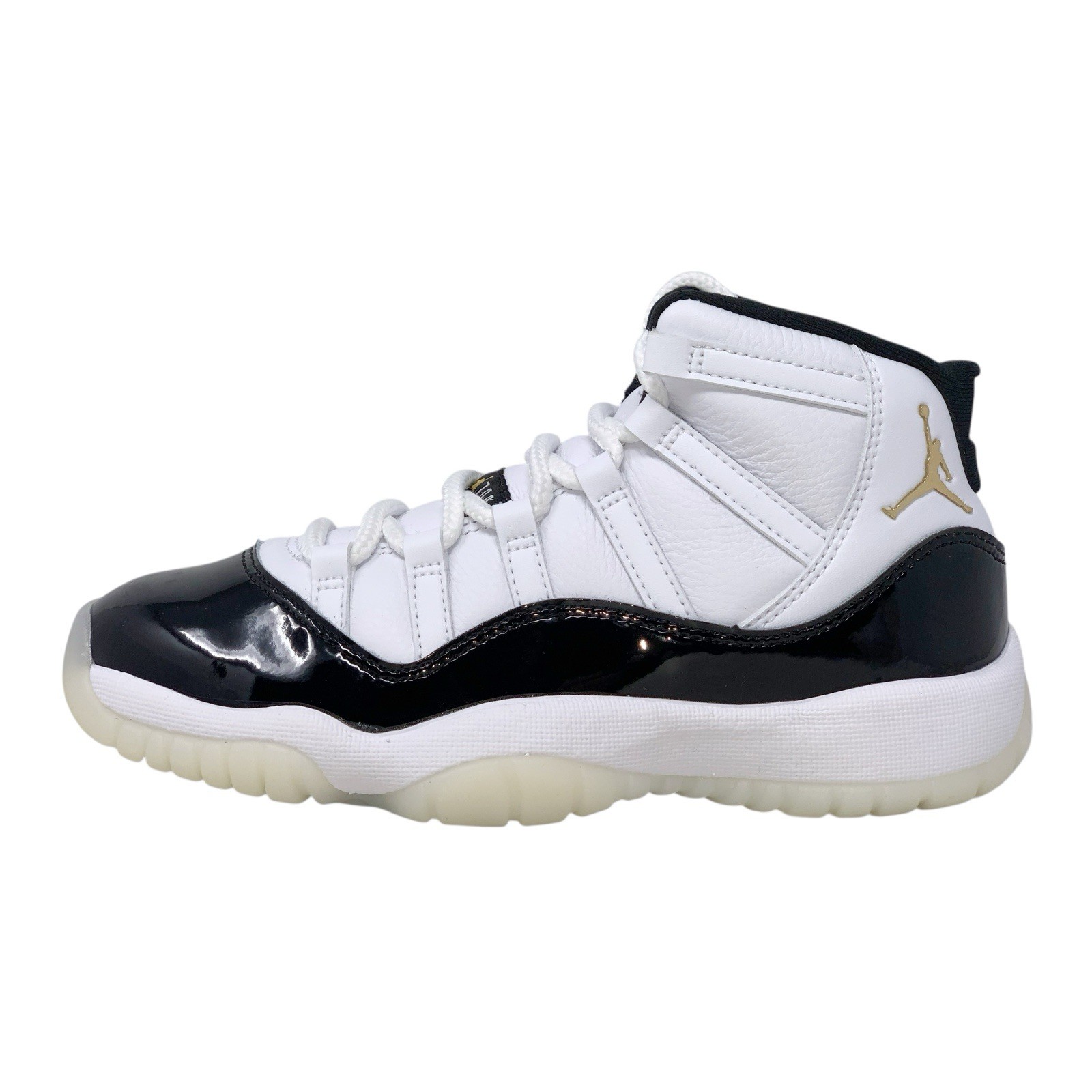Air Jordan 11 DMP Gratitude White Sneakers, Size 4.5Y / 6W 378038-170