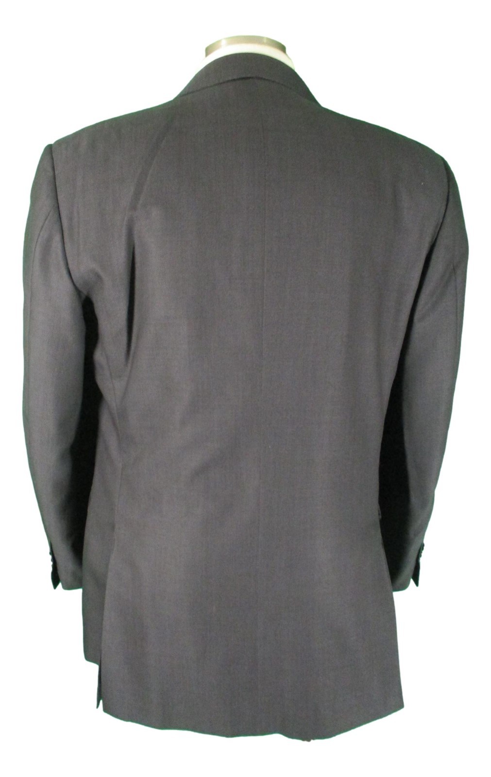 Canali Mens Blue Nailhead 2 Btn Wool Silk Suit 44R Italy Working Cuffs